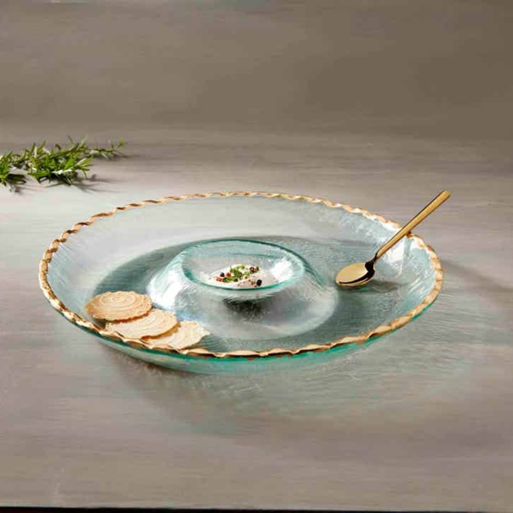 Mudpie Glass w/ Gold Chip + Dip