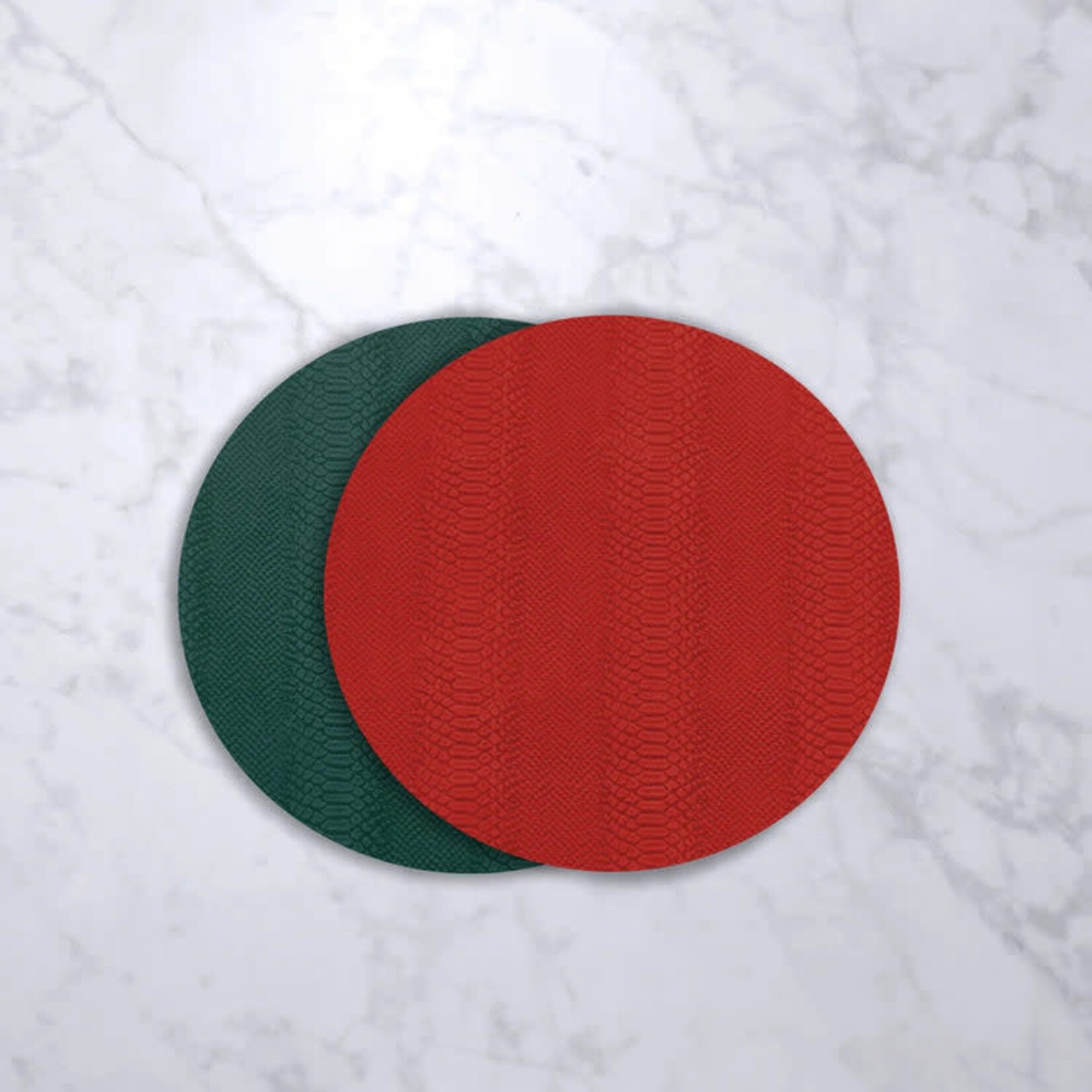 Beatriz Ball Reversible Round Croc Placemat, set of 4