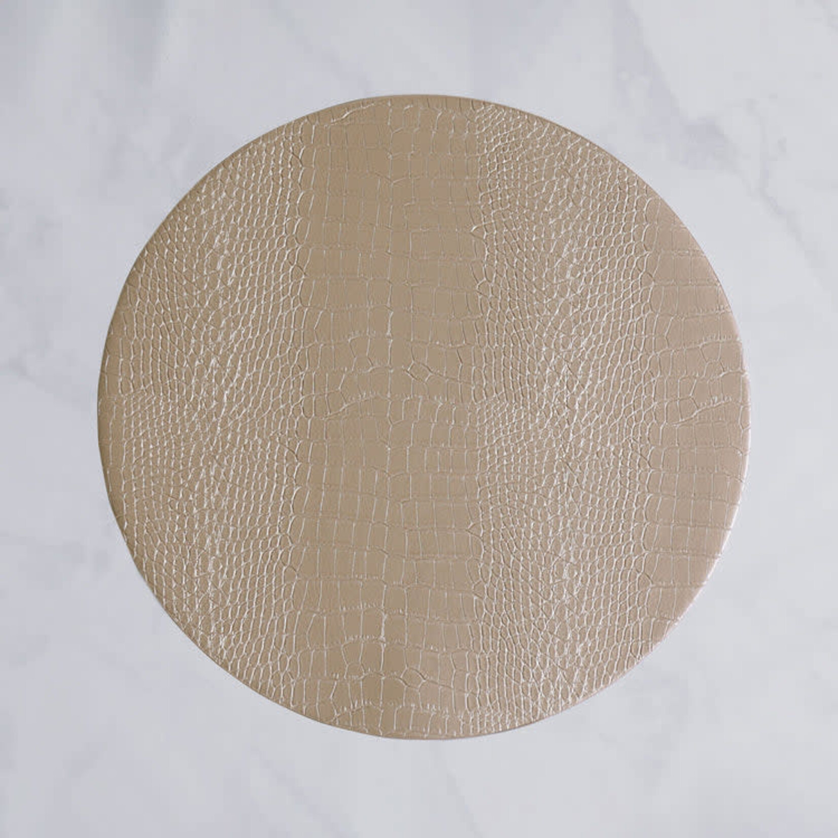 Beatriz Ball Reversible Round Croc Placemat, set of 4