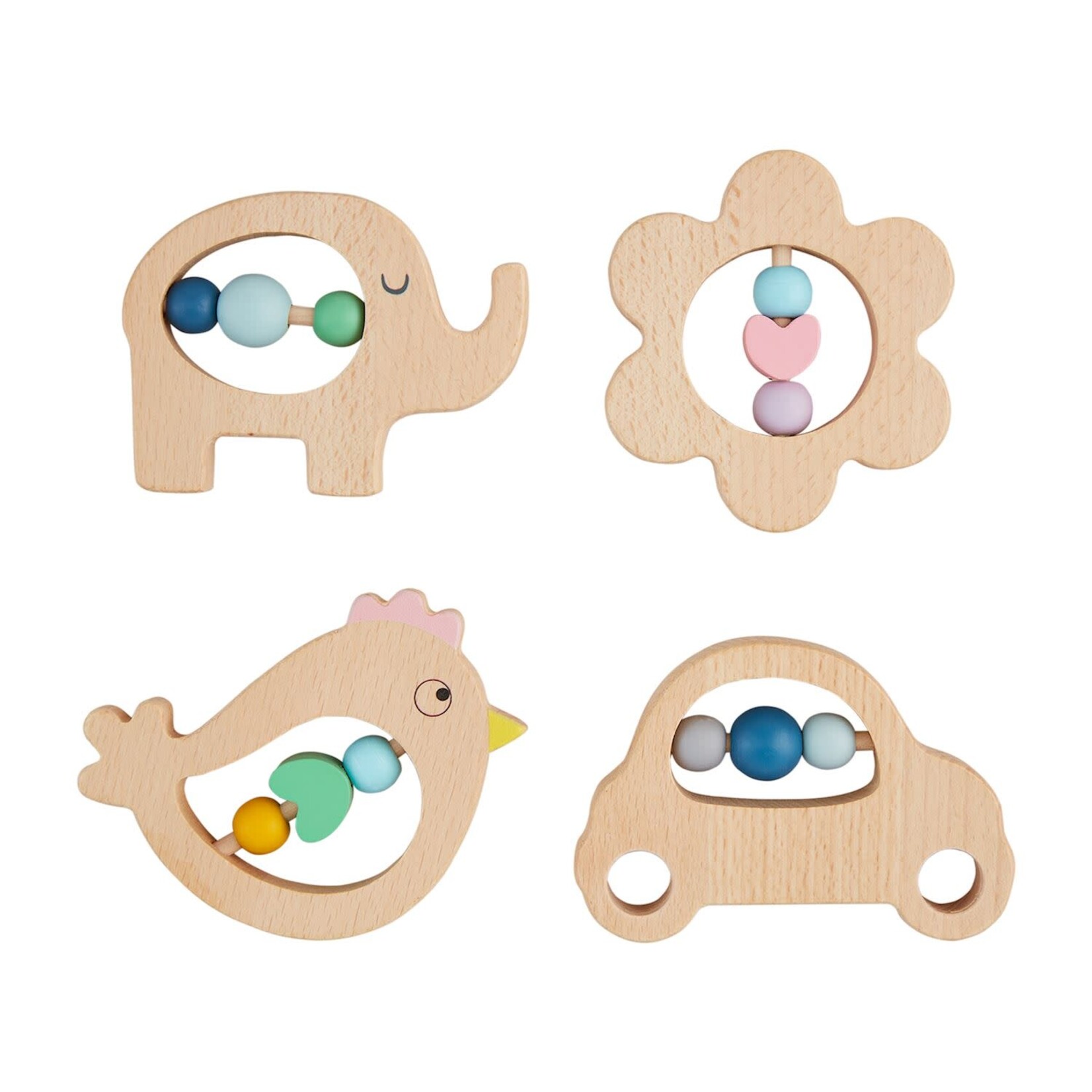 Mudpie Wooden Teether Rattler