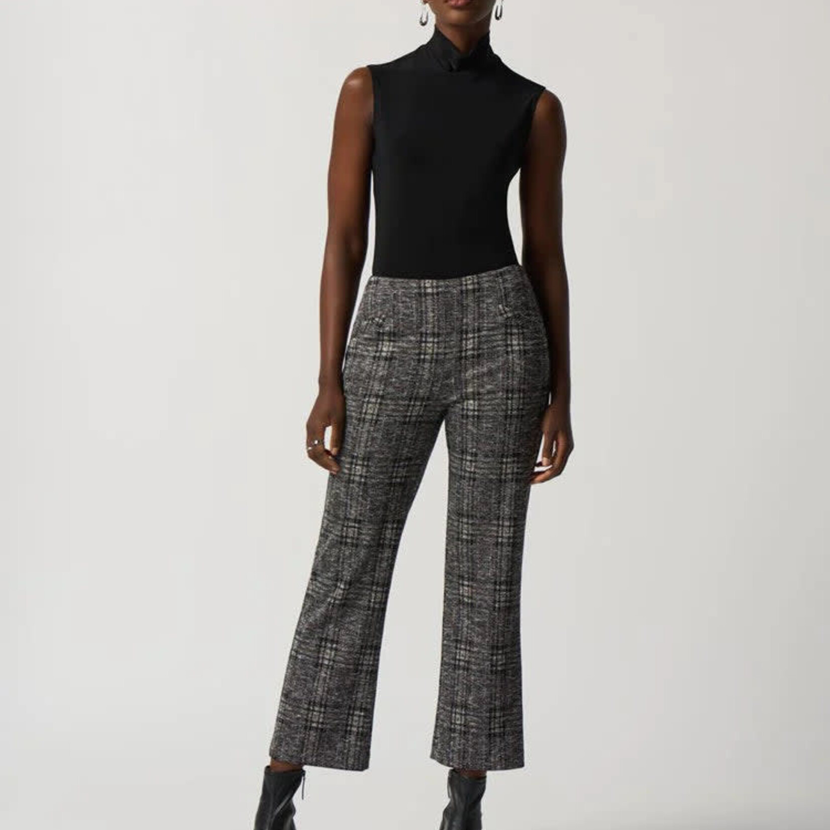 Joseph Ribkoff Checkered Cropped Pant