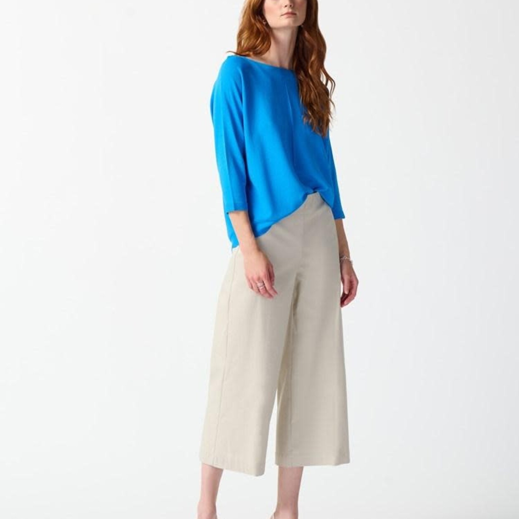 Joseph Ribkoff Cropped Pull On Wide Leg Pant