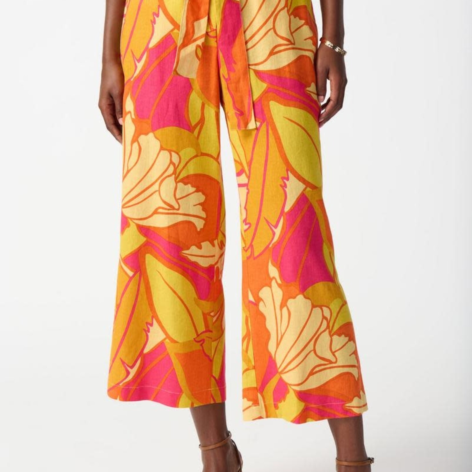 Joseph Ribkoff Tropical Wide Leg Crop