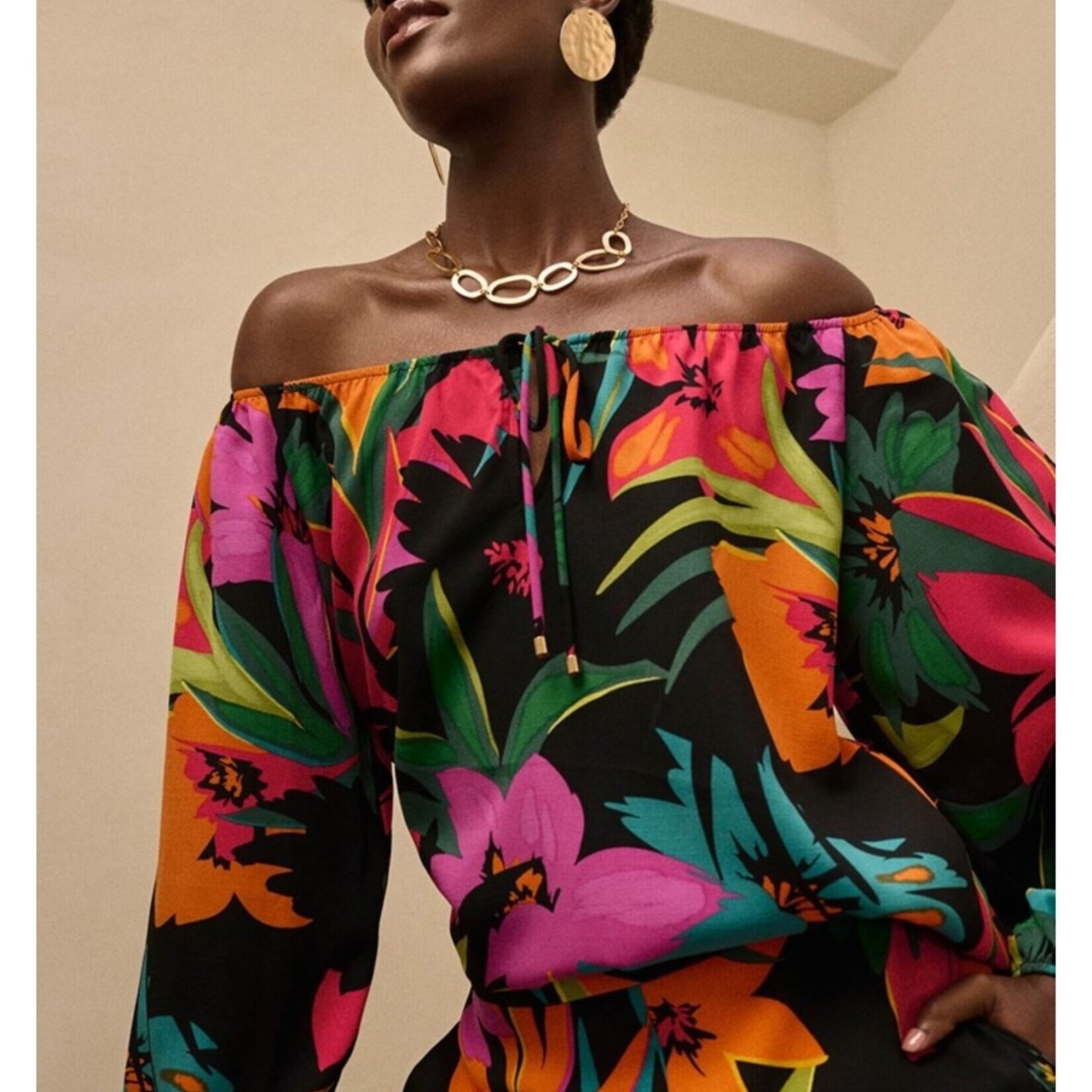 Joseph Ribkoff Tropical Print Top