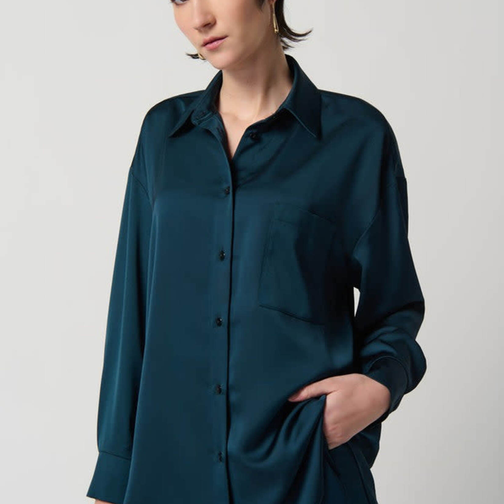 Joseph Ribkoff Satin Button Down Top