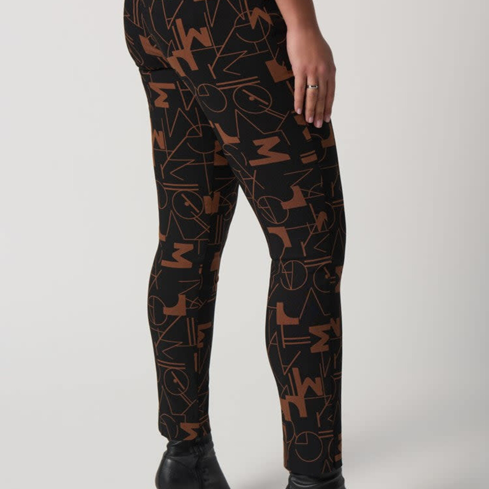 Joseph Ribkoff Word Print Slim Leg Pant