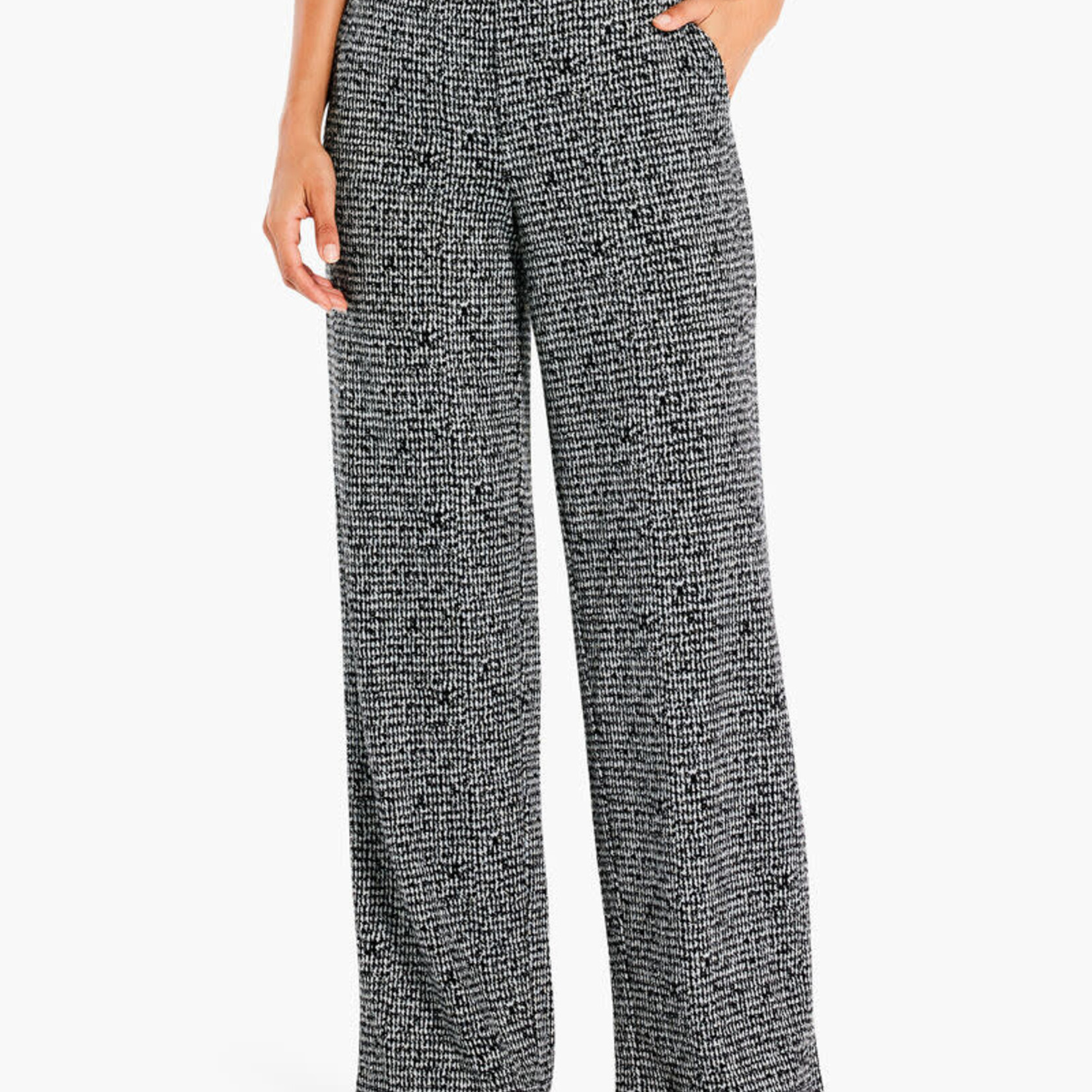 Nic + Zoe Etched Tweed Wide Leg Pant