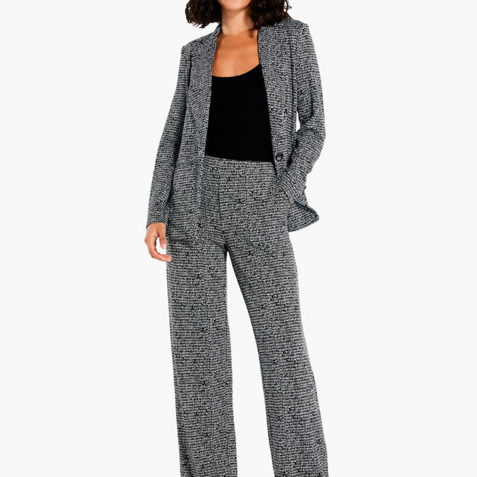 Nic + Zoe Etched Tweed Wide Leg Pant