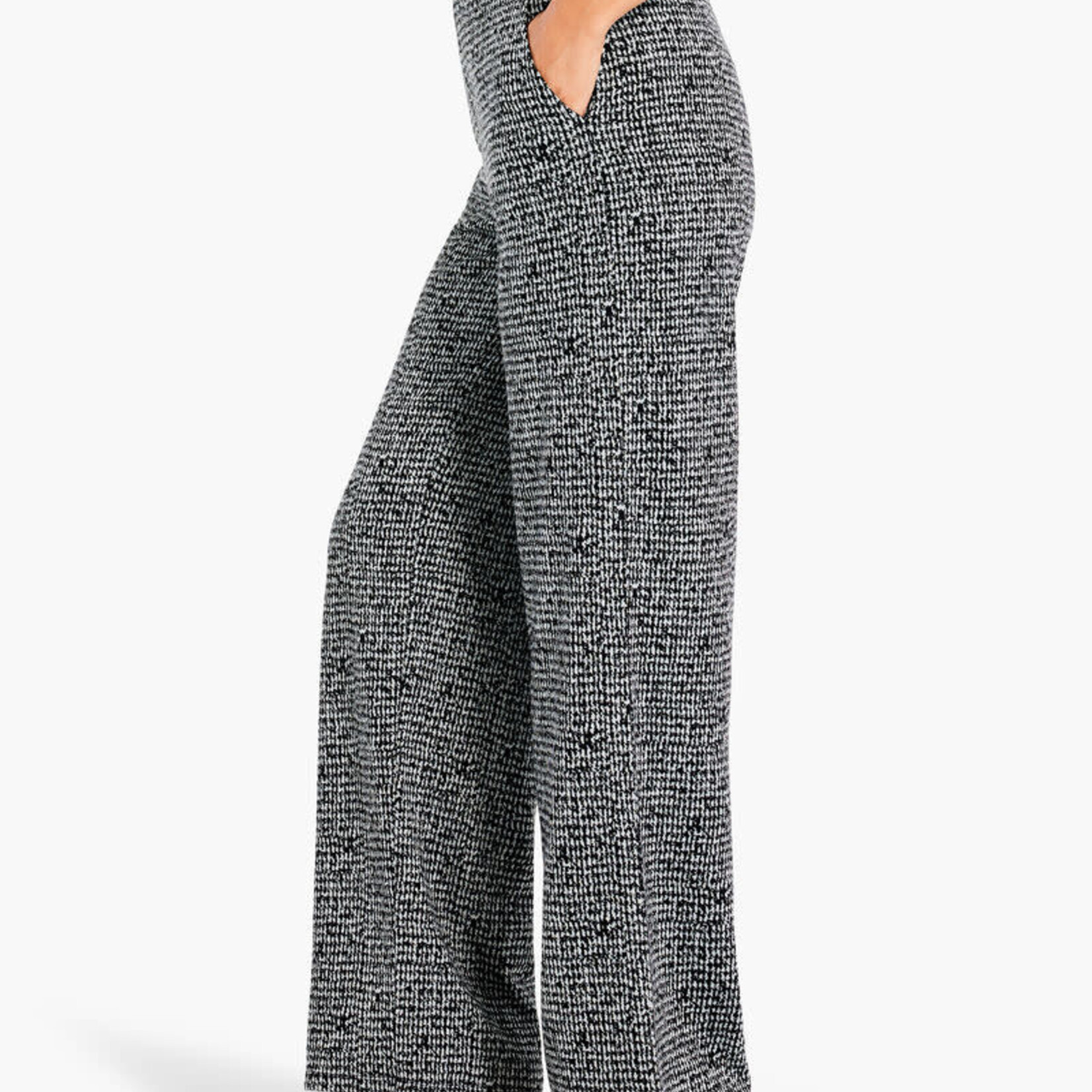 Nic + Zoe Etched Tweed Wide Leg Pant