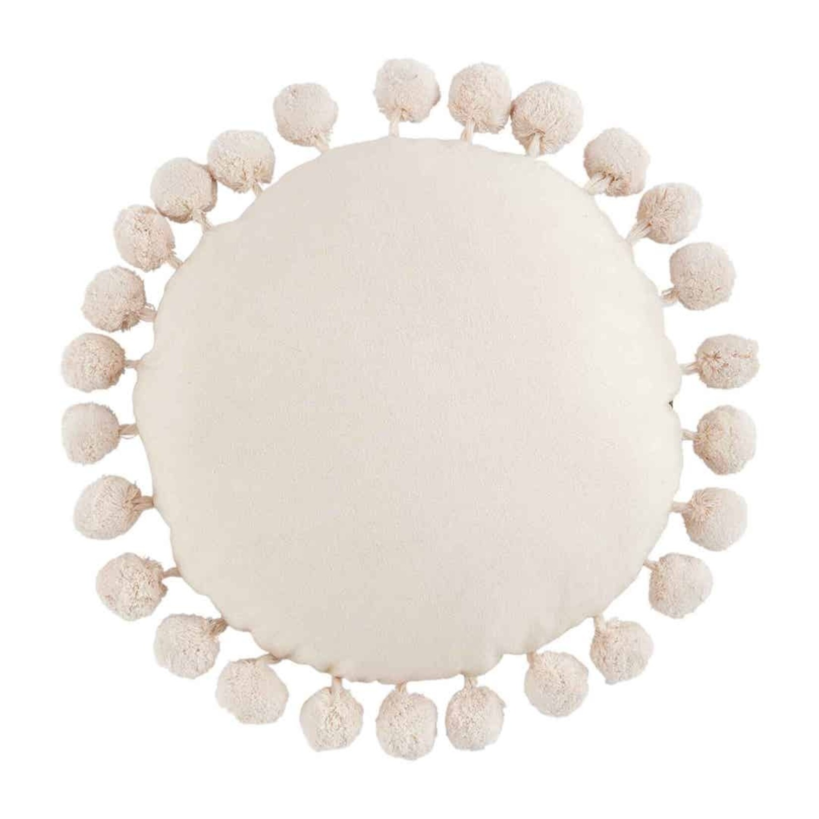 Mudpie Round Pom Pillow