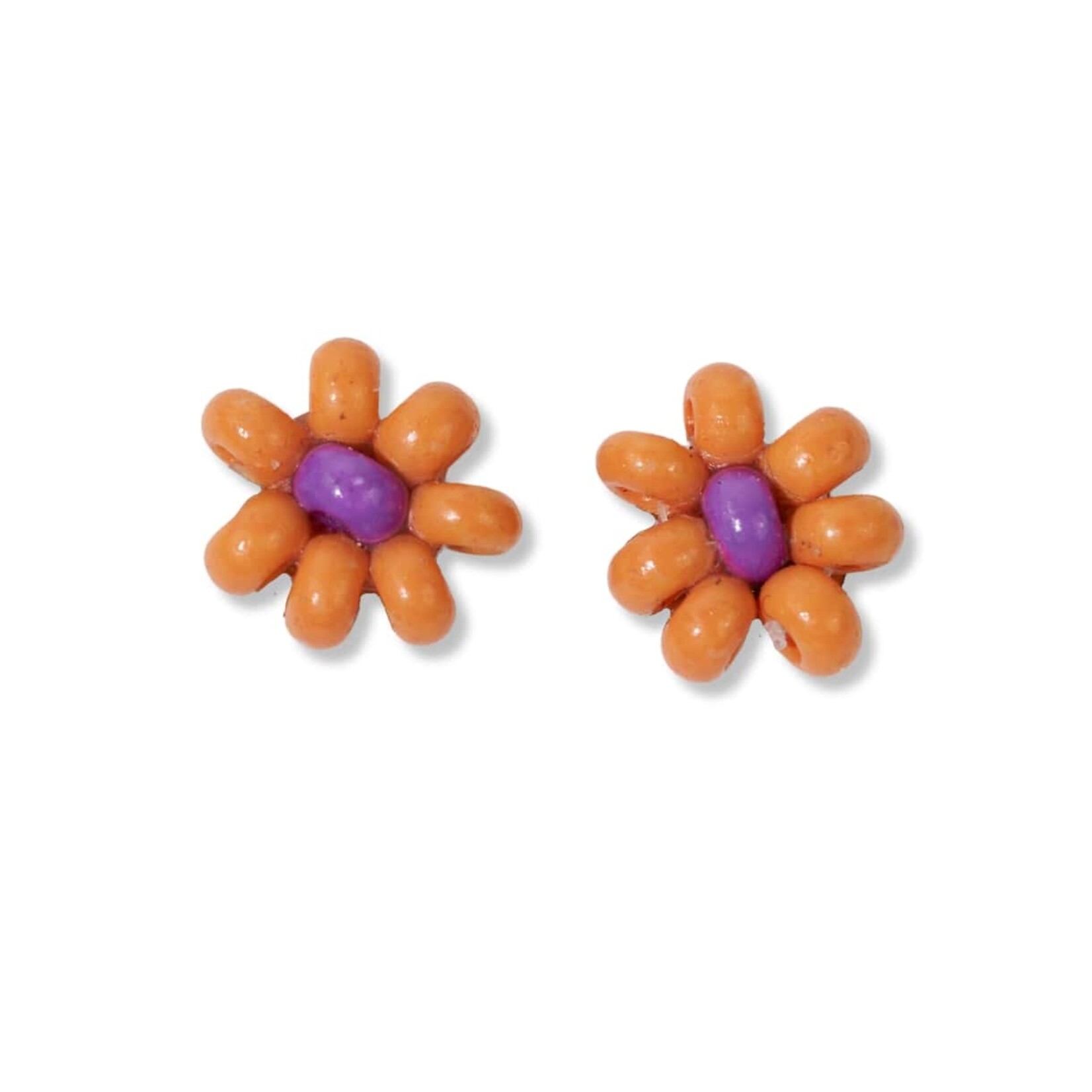 Ink + Alloy Beaded Flower Post Earring