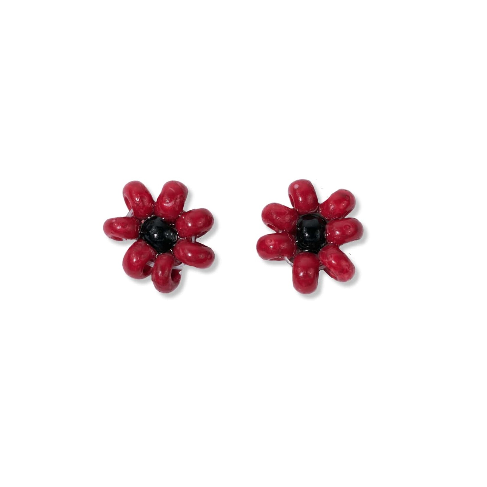 Ink + Alloy Beaded Flower Post Earring