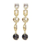 Ink + Alloy Clear to Smoke Ombre 5 Tier  Crystal Post Earring