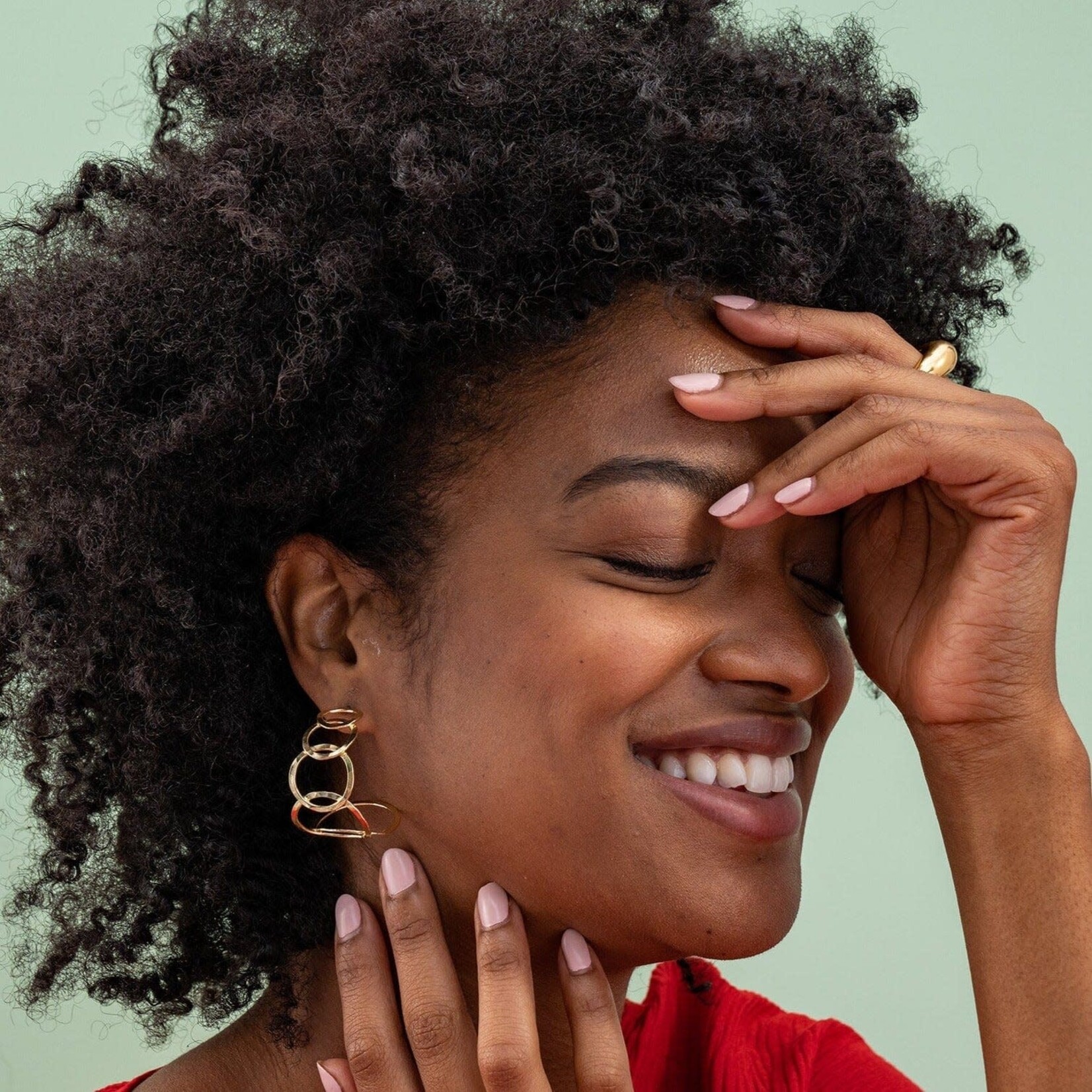 Ink + Alloy Overlapping Chain Link Hoop Earrings