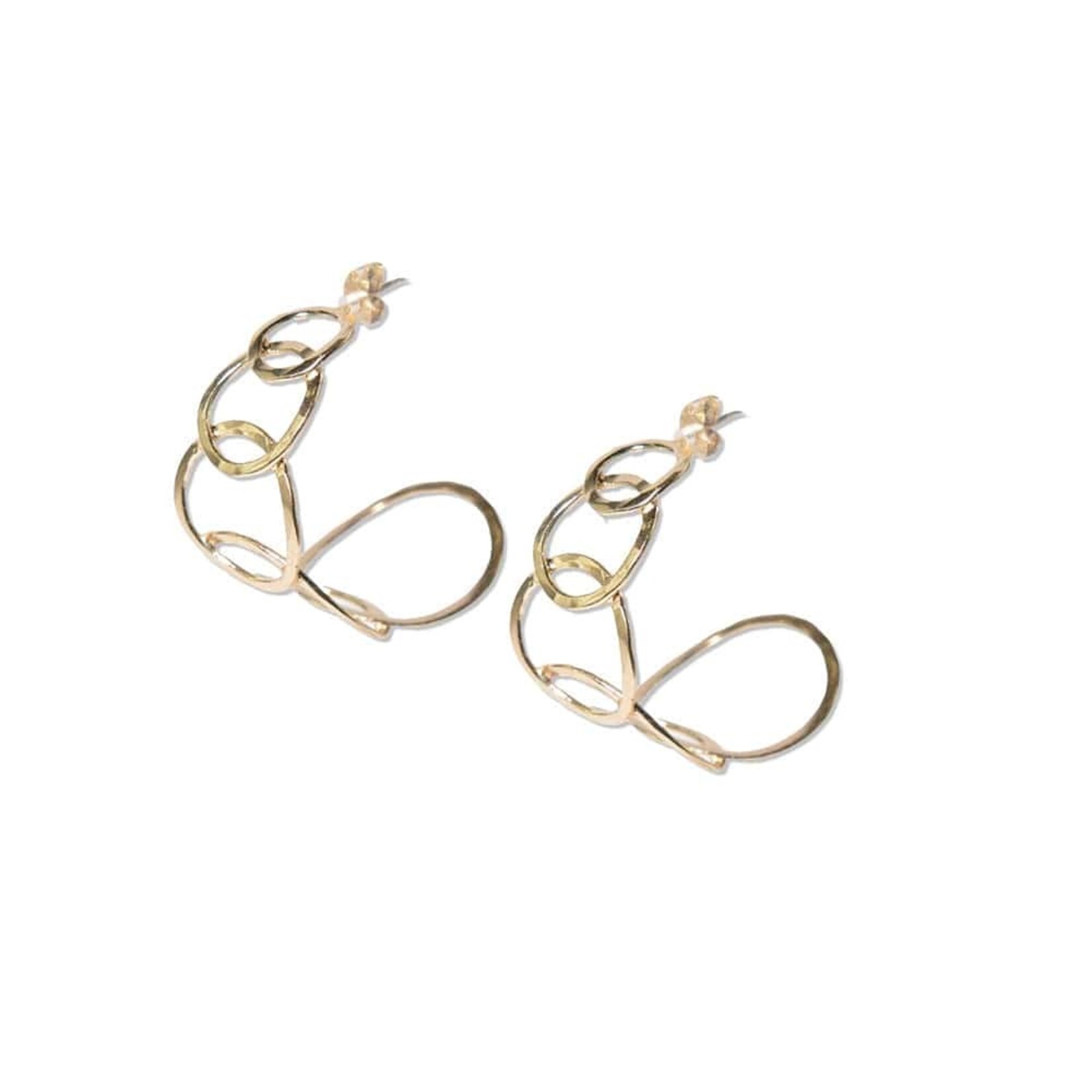 Ink + Alloy Overlapping Chain Link Hoop Earrings