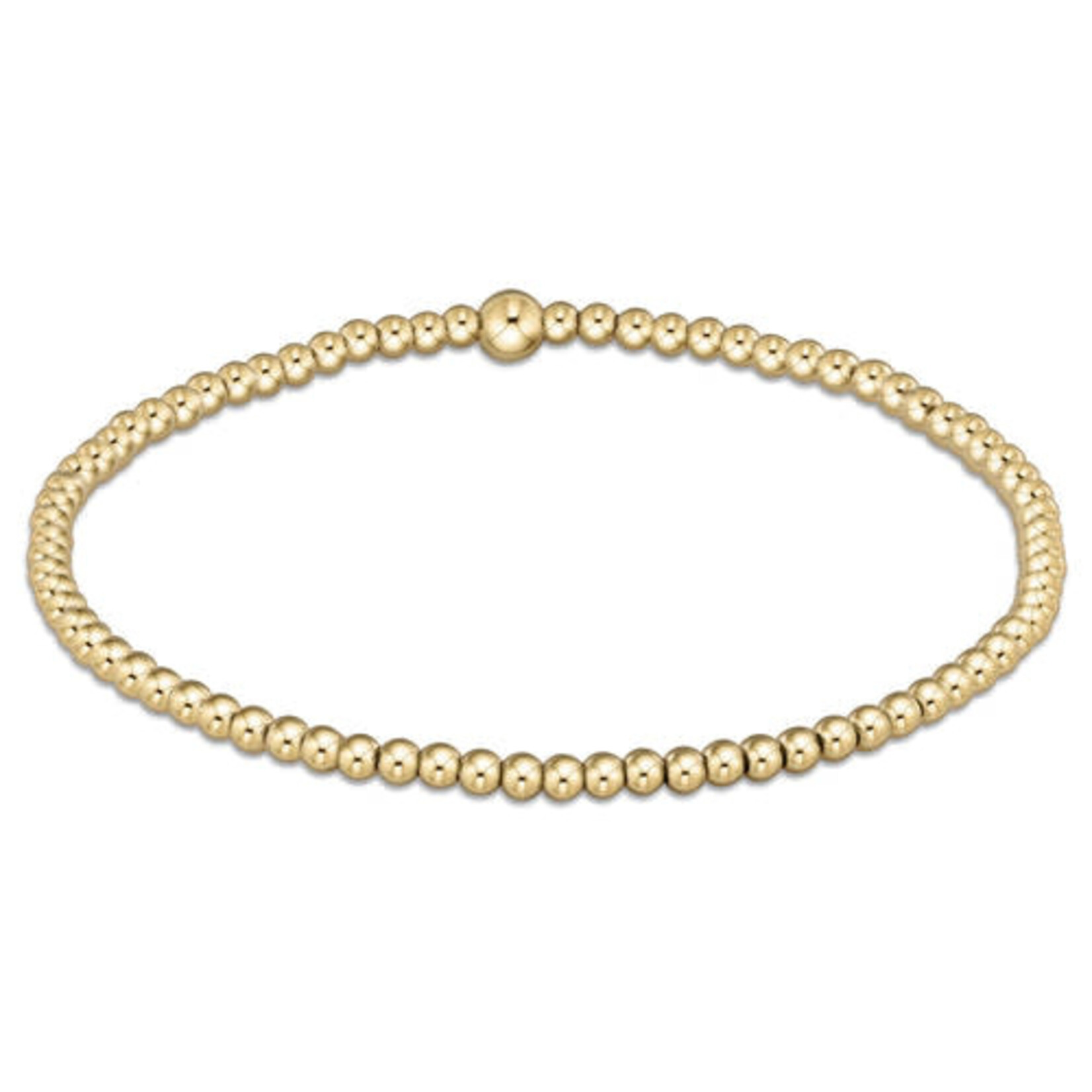 E Newton Classic Gold 2.5mm Bead Bracelet