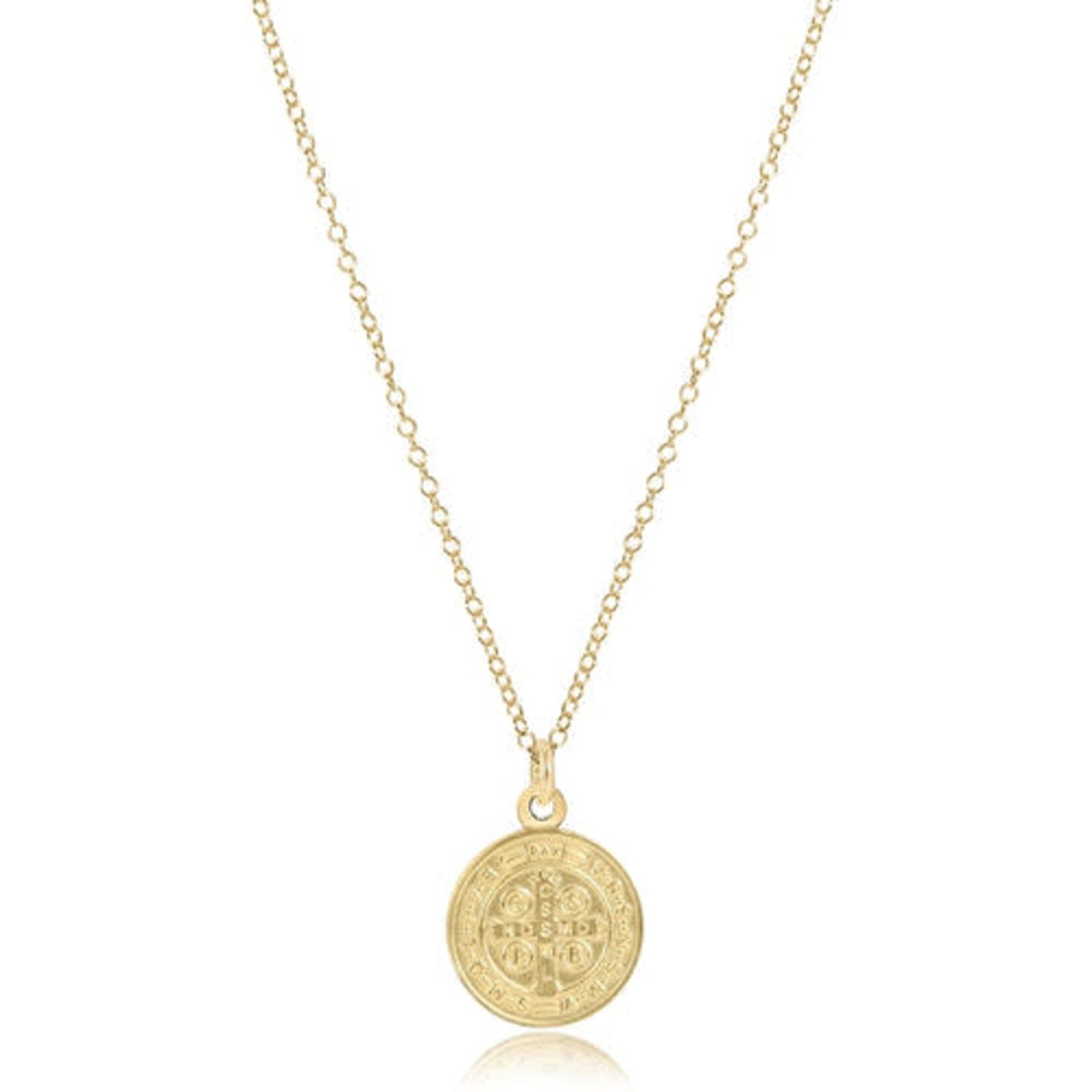 E Newton 16in Necklace Gold- Blessing Gold Disc