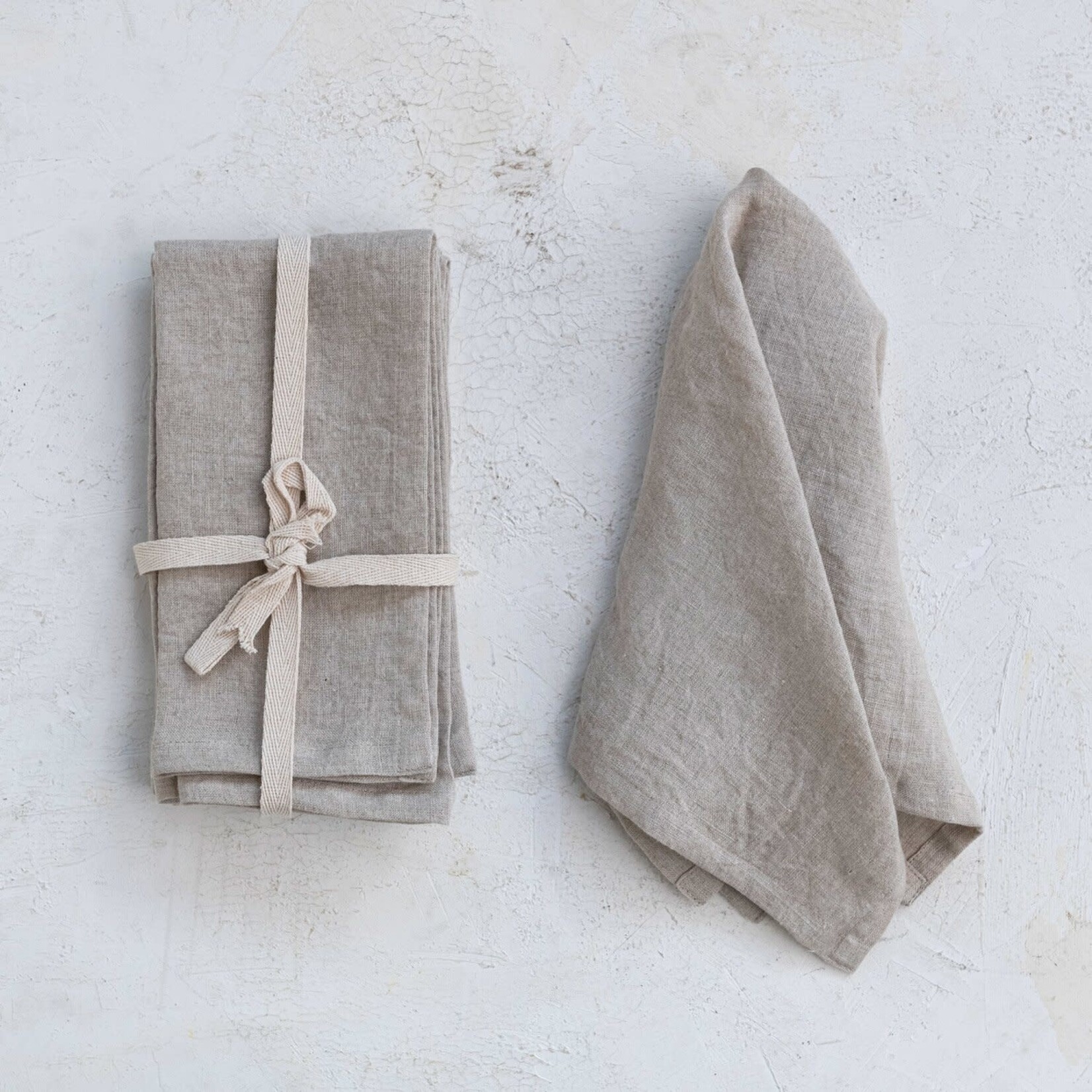 18" Square Stonewashed Linen Napkin s/4