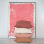 20" Square Woven Linen & Cotton Waffle Pillow