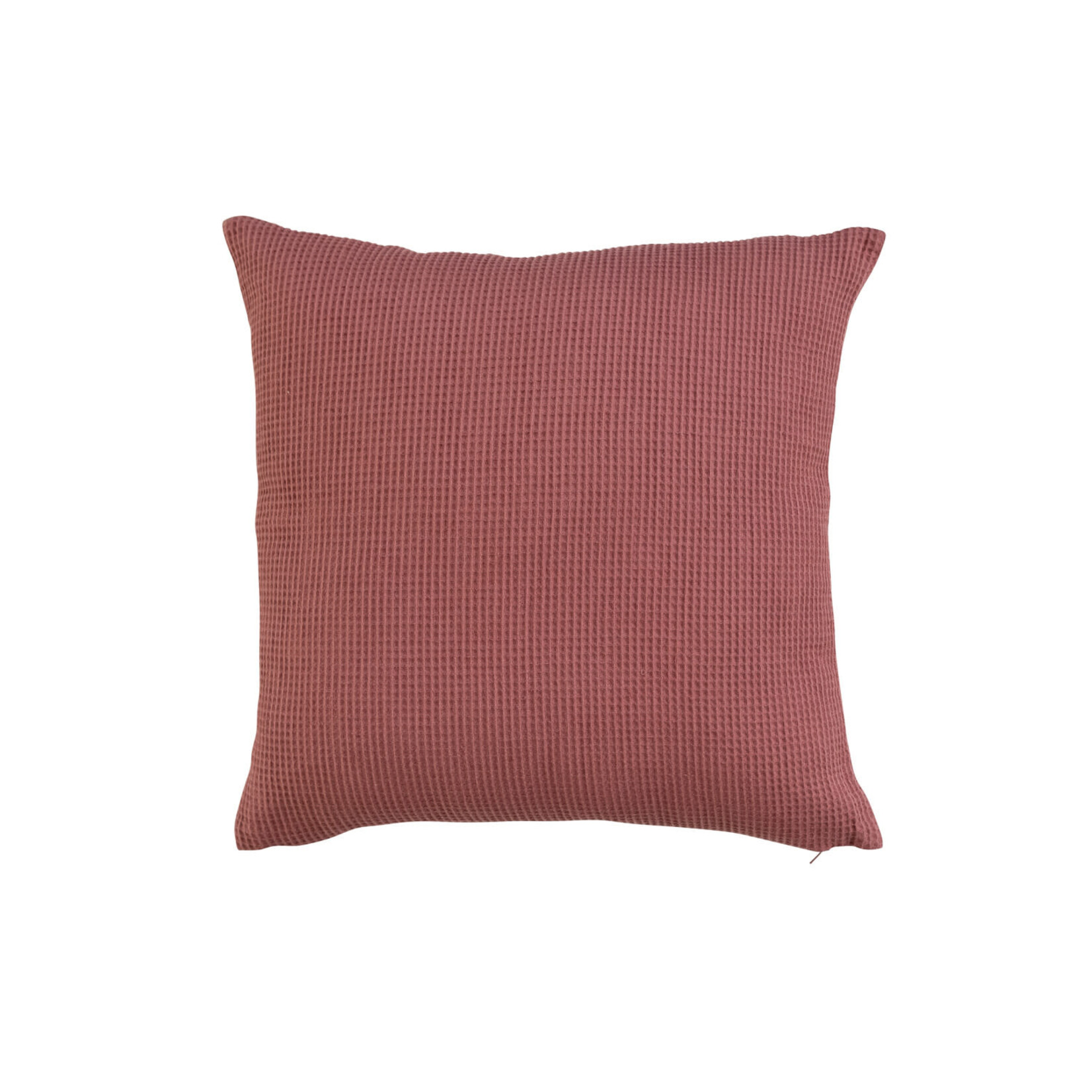 20" Square Woven Linen & Cotton Waffle Pillow