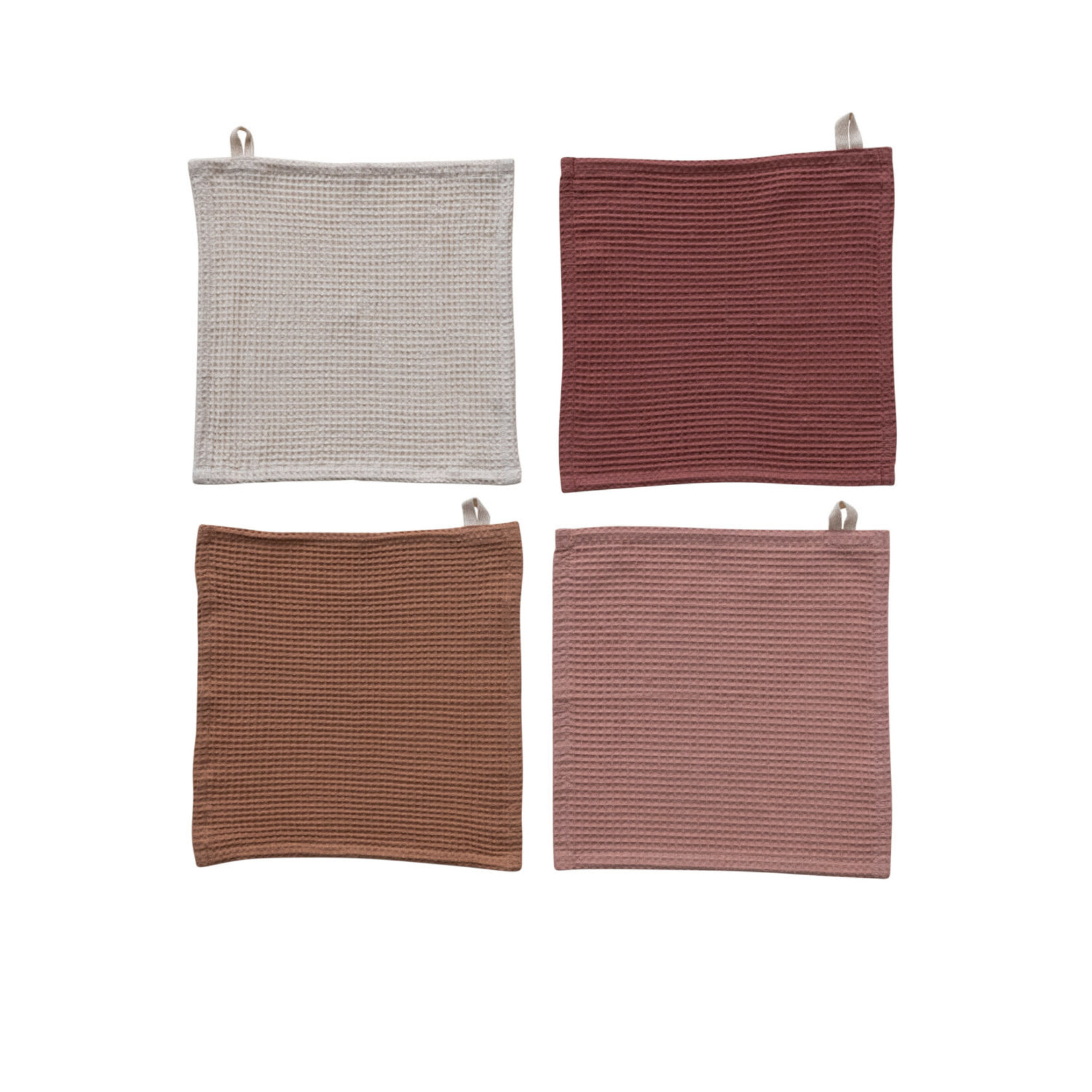 Woven Linen & Cotton Waffle Dish Cloths