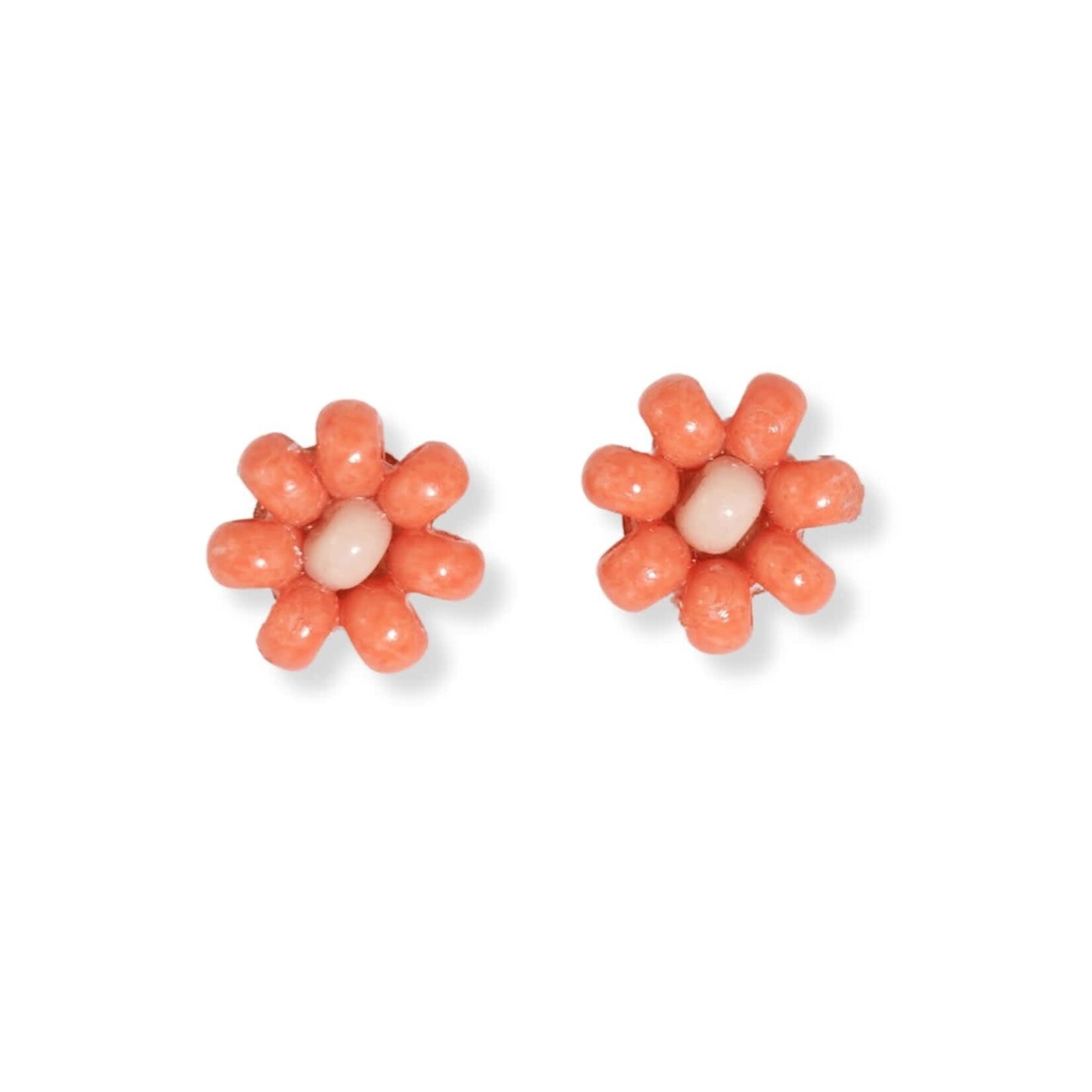 Ink + Alloy Beaded Flower Post Earring