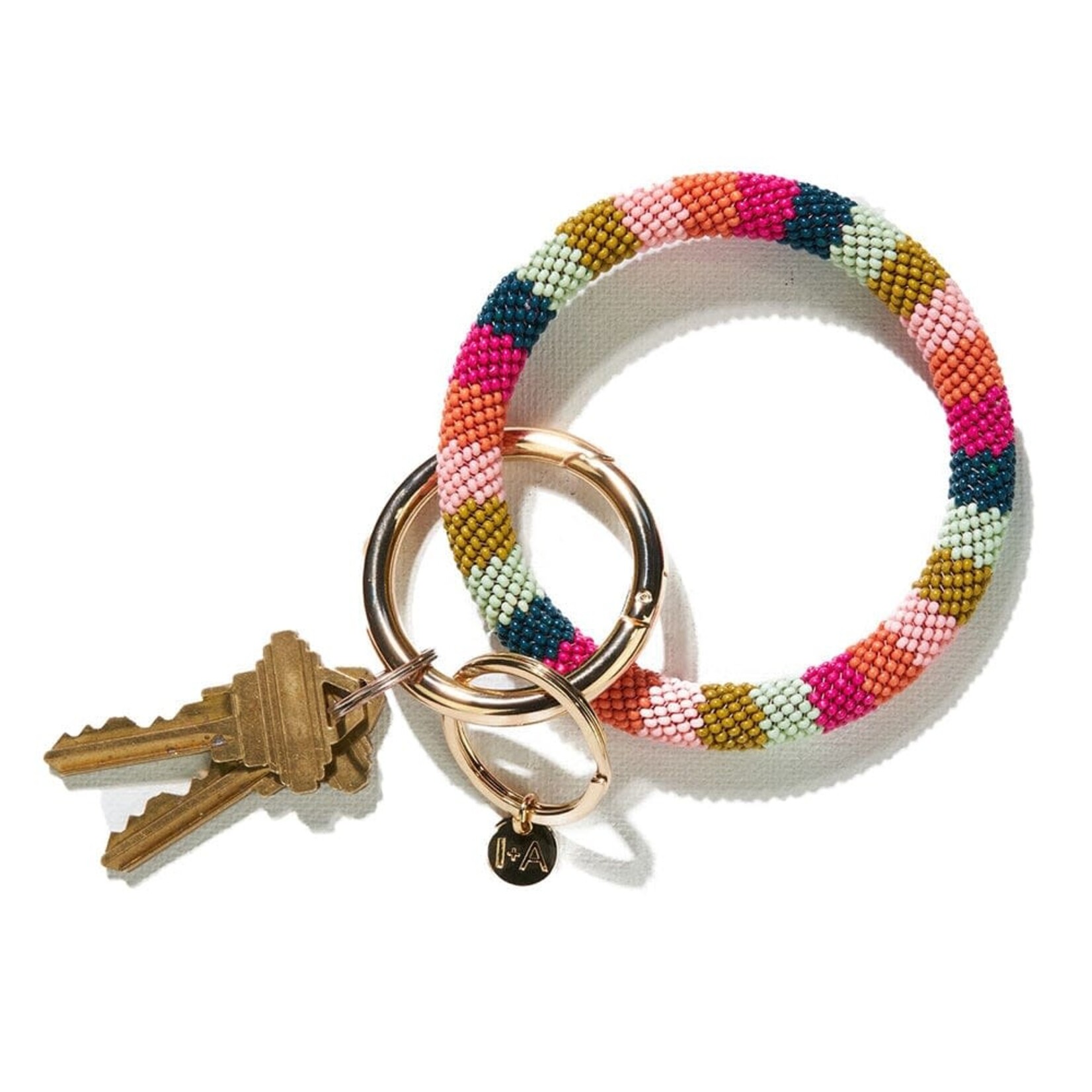 Ink + Alloy Bead Key Ring Multi,