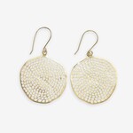 Ink + Alloy Large Circle with Holes Brass Earrings