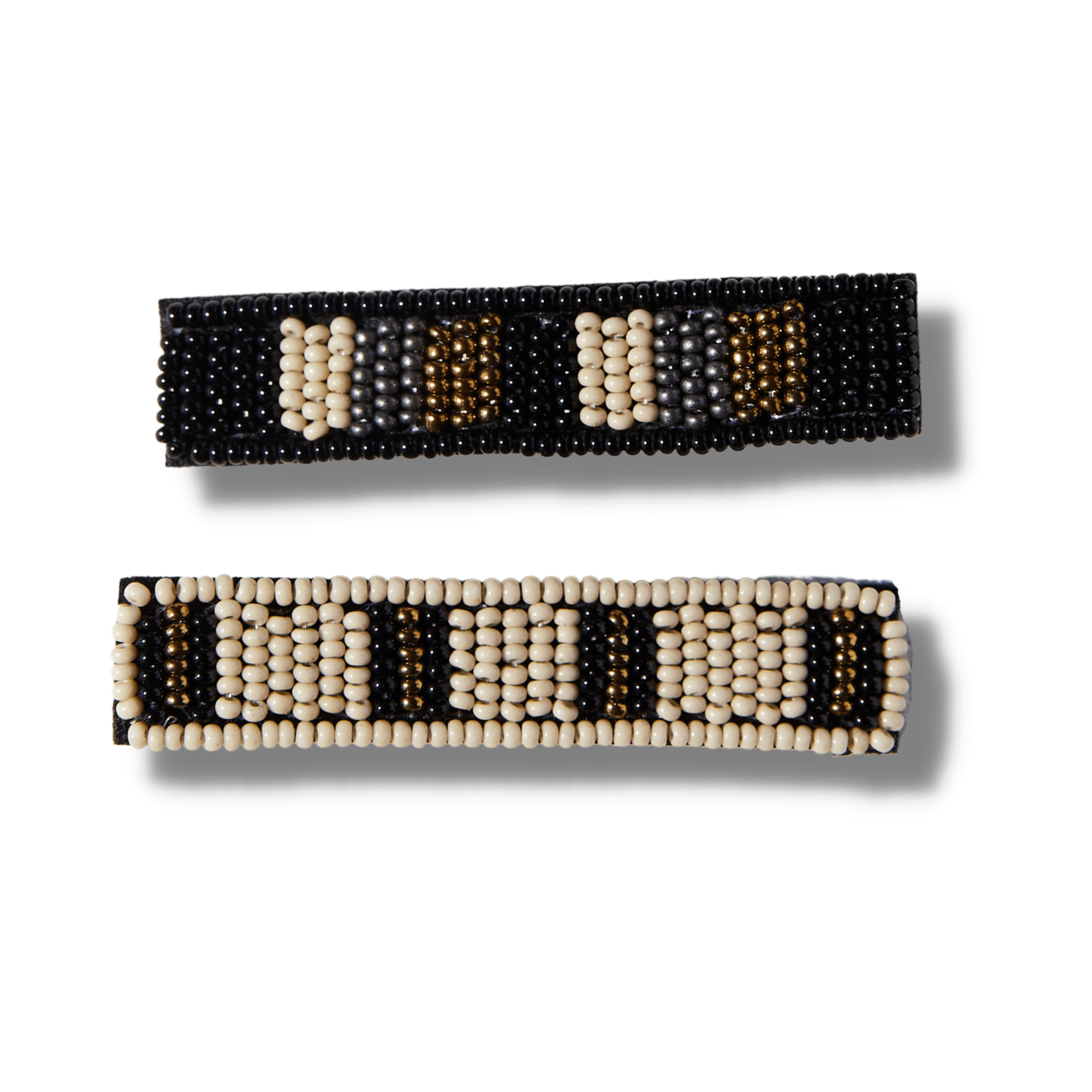 Ink + Alloy Beaded Hair Clip, 2 pack