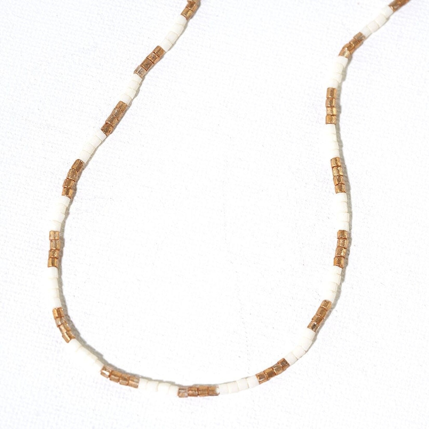 Ink + Alloy Single Strand 2Mm Luxe Bead Necklace Rainbow