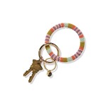 Ink + Alloy Chloe Seed Bead Key Ring Stripe
