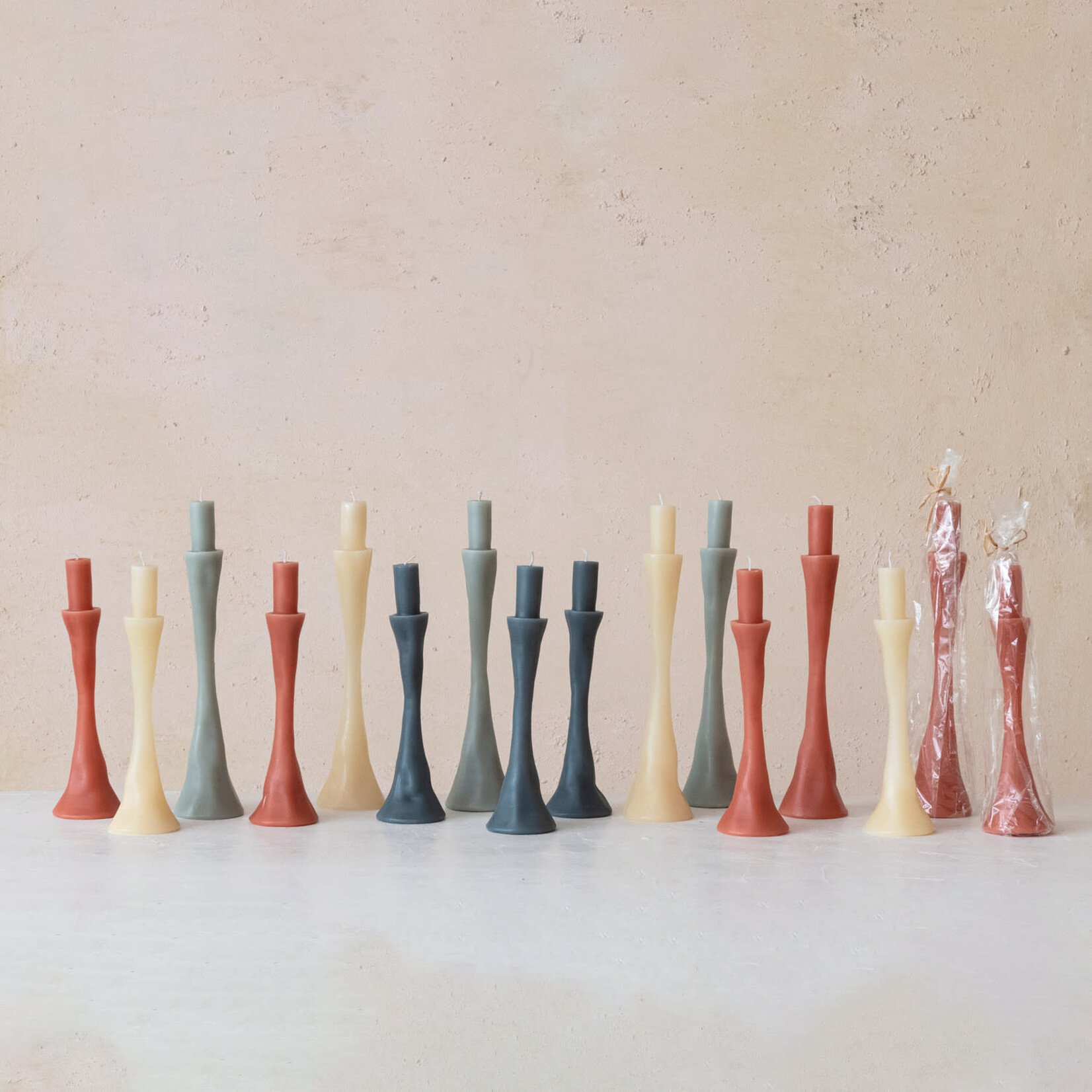 Unscented Taper Holder Shaped Candle 12in