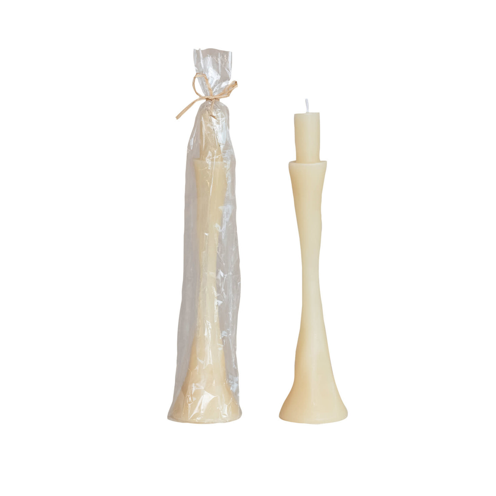 Unscented Taper Holder Shaped Candle 12in