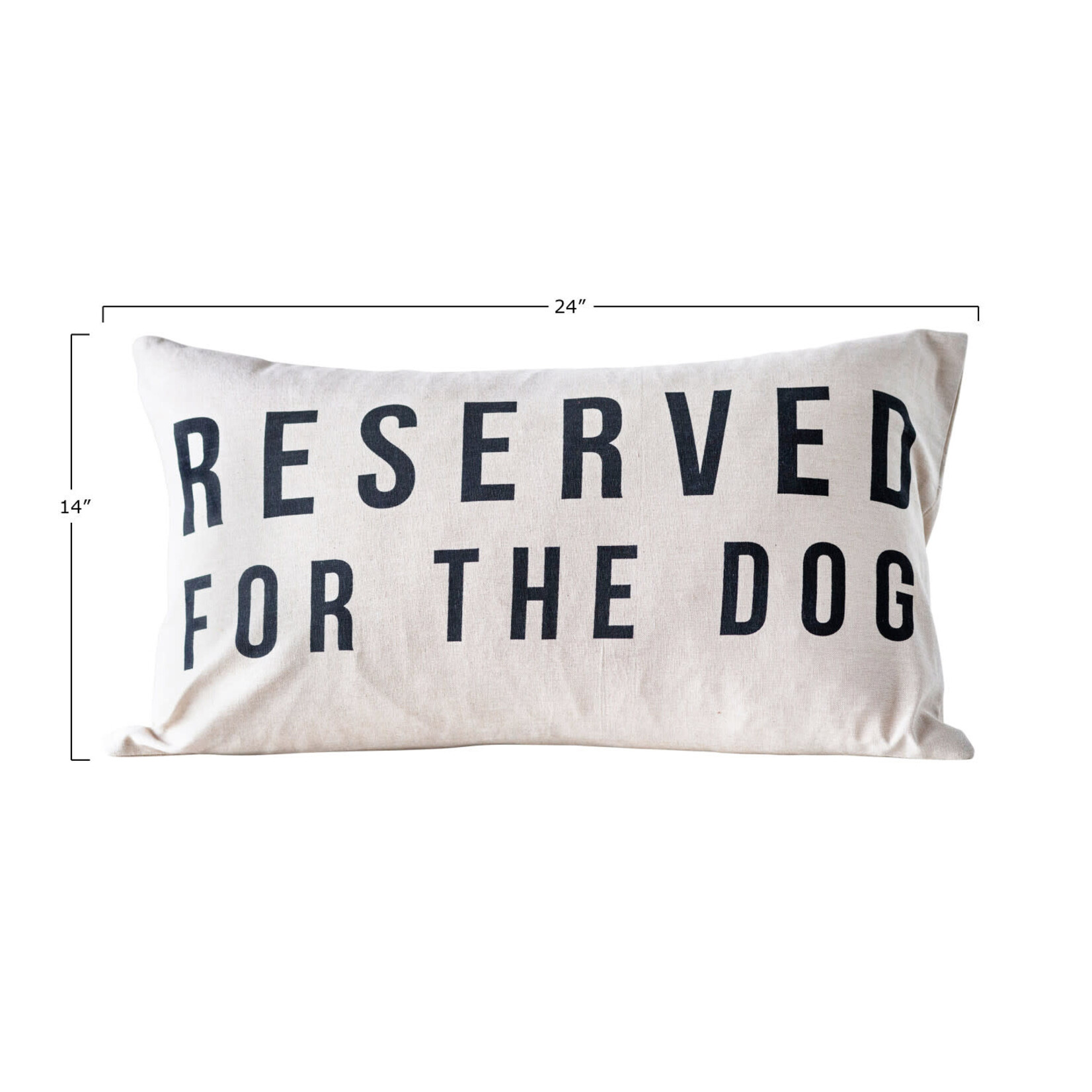 24 x 14 Reserved For The Dog Cotton Lumbar Pillow