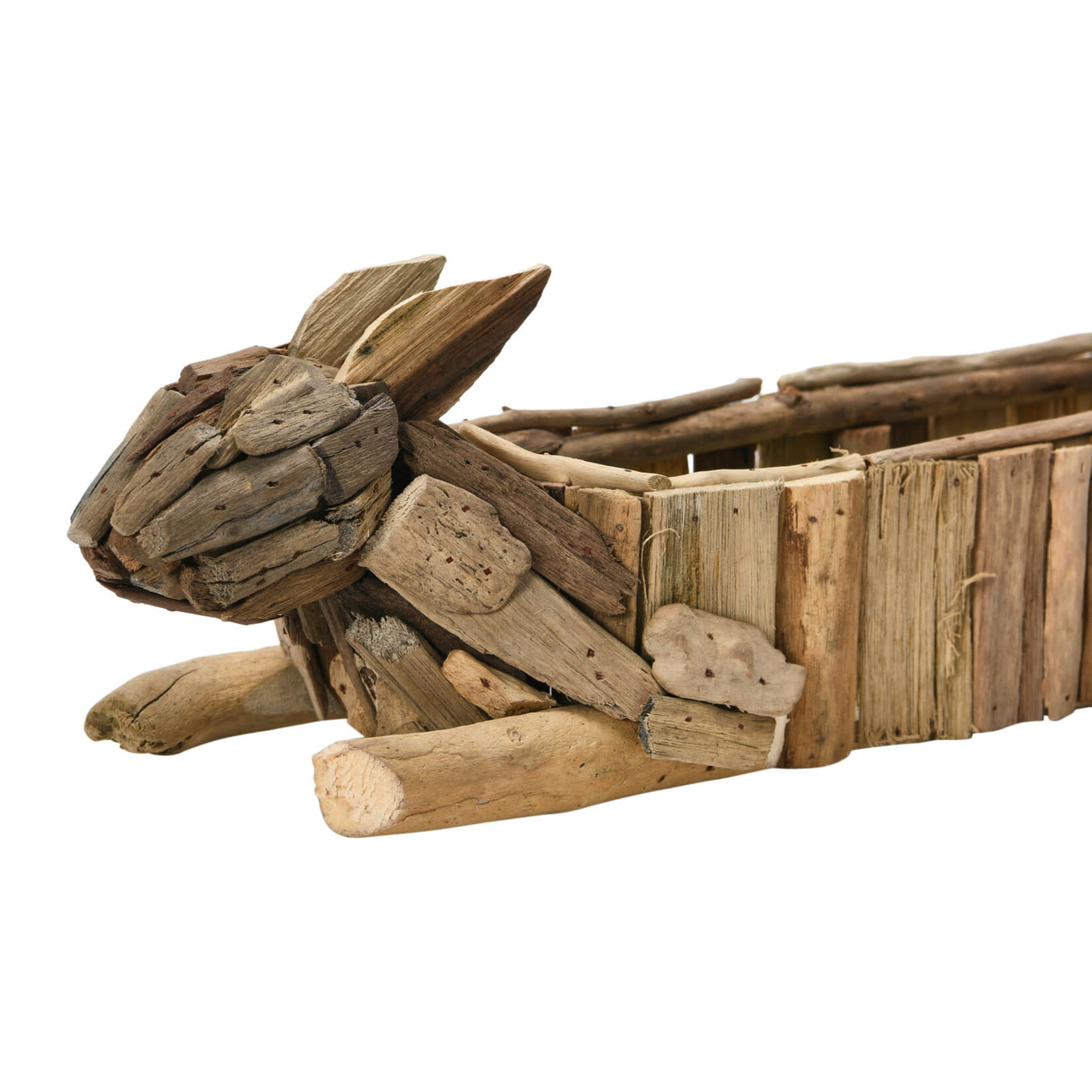 Handmade Driftwood Rabbit Planter