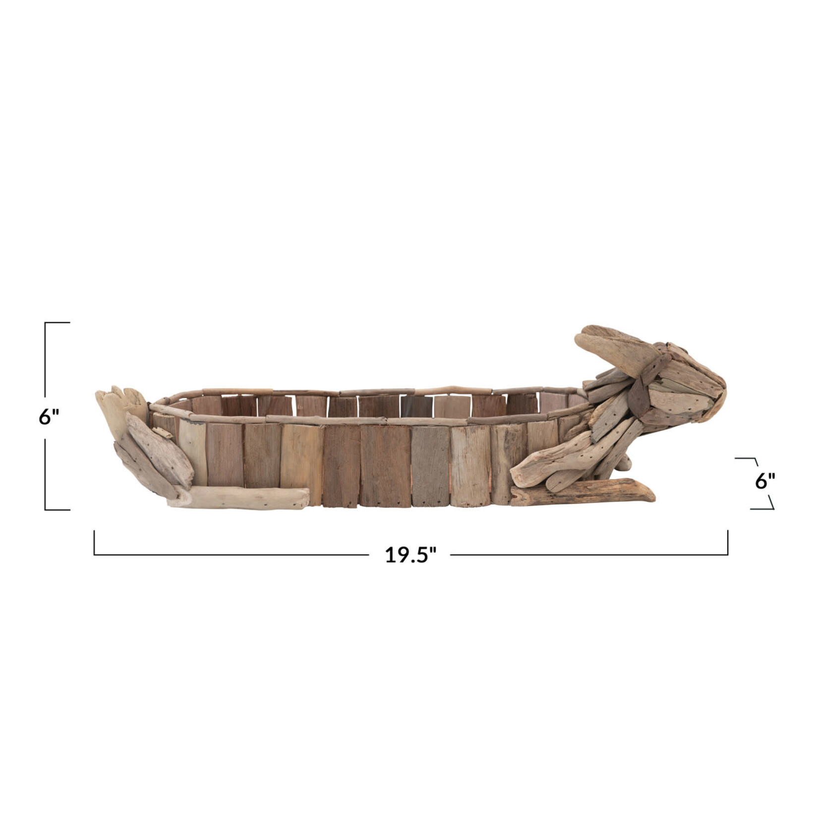 Handmade Driftwood Rabbit Planter