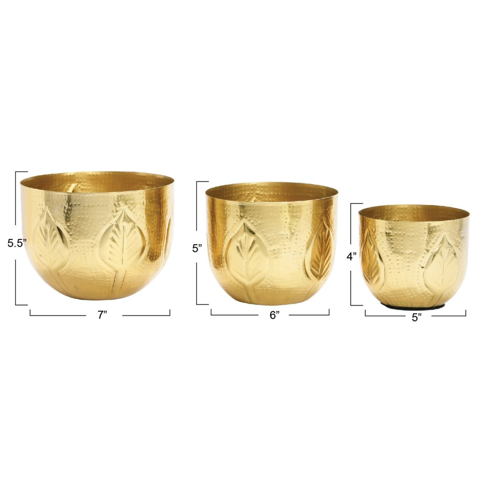 Debossed Metal Planter small