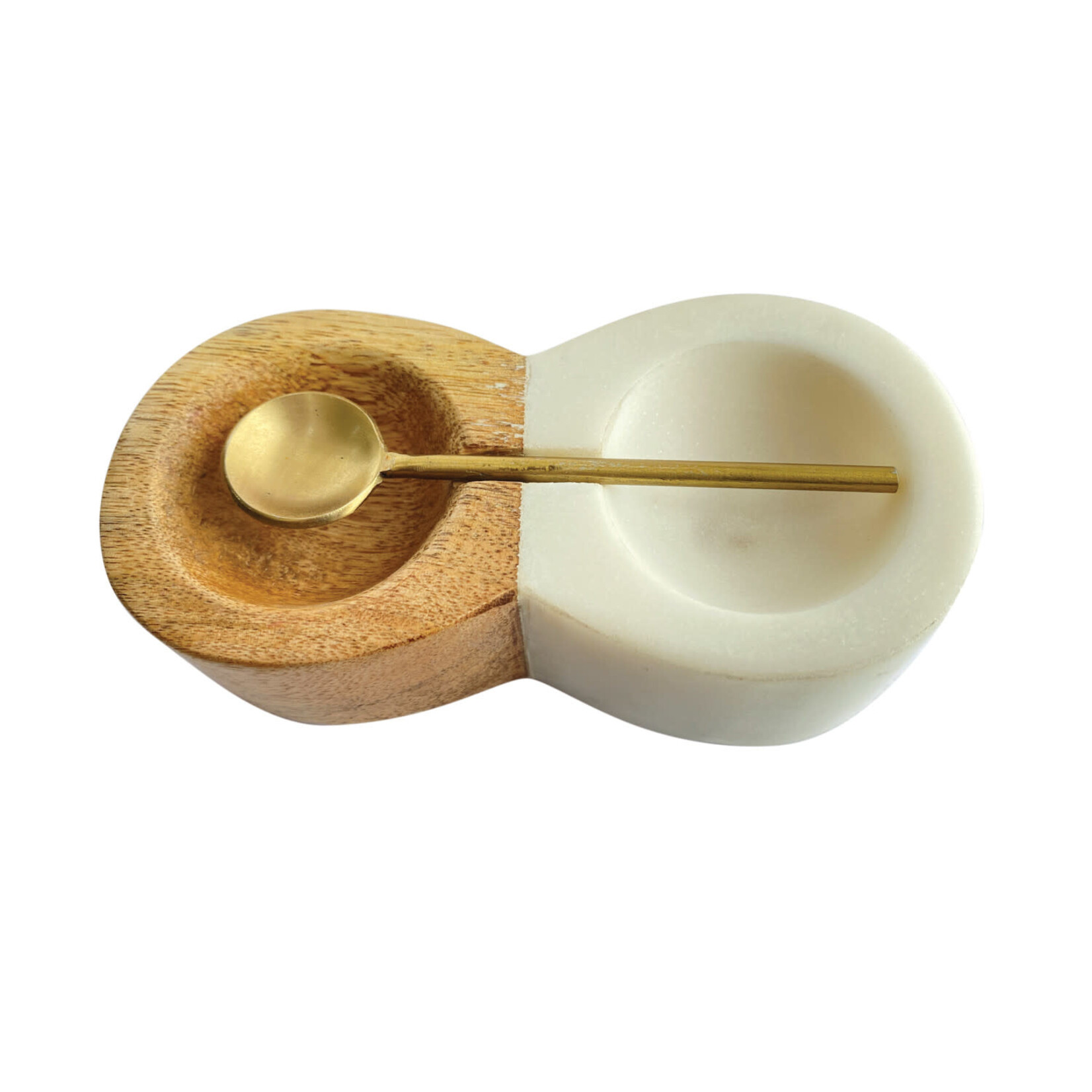 Wood + Marble Double Pinch Pot