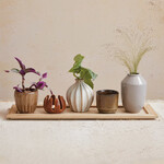Wood Tray + Stoneware Vases/Votives
