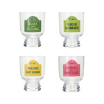 Paris Street Sign Footed Glass