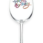 TheQueensJewels Happy Birthday Stemmed Wine Glass
