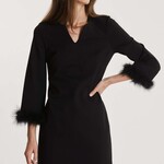Chelsea Ponte Feather Dress