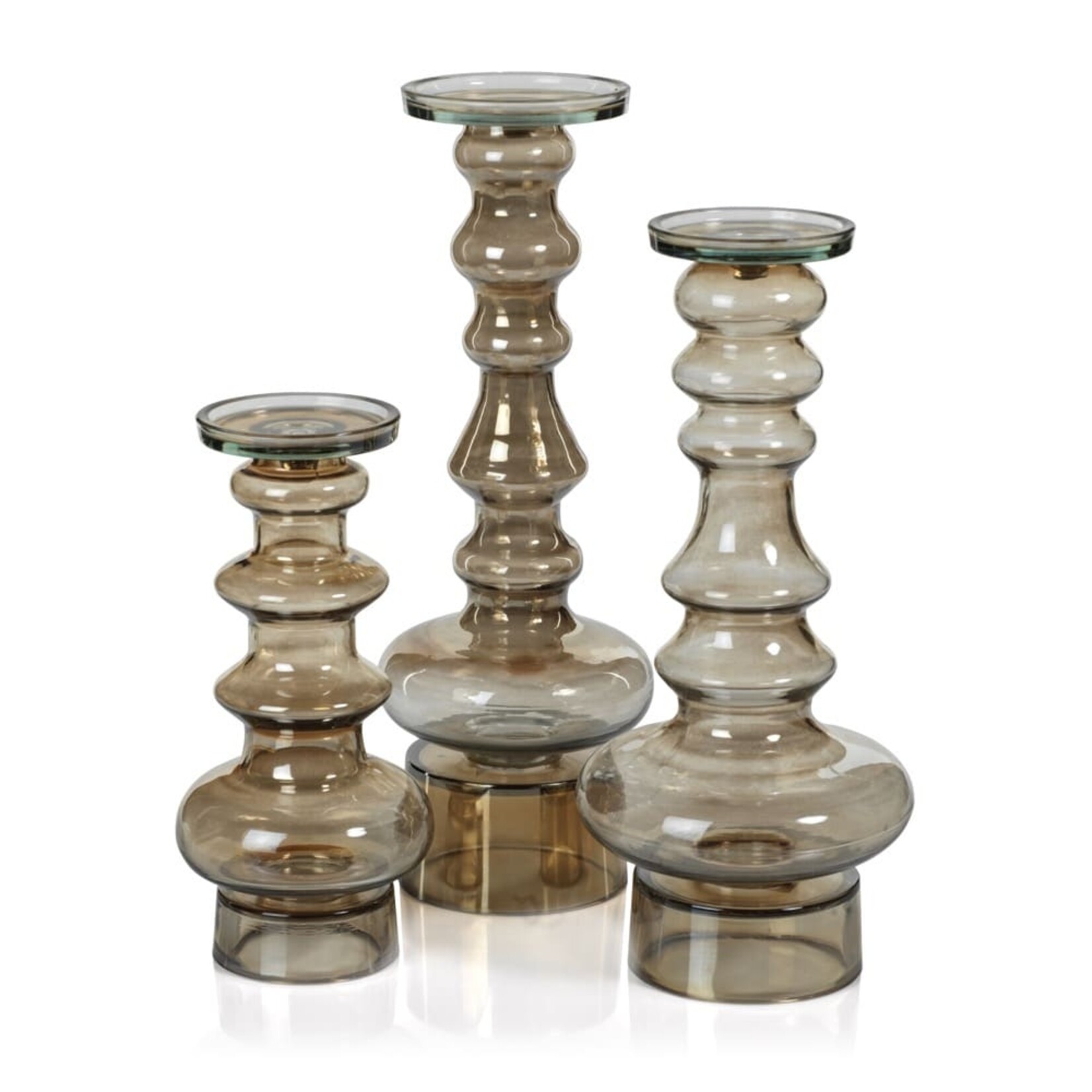 Fortaleza Glass Candle Holder tall 18"