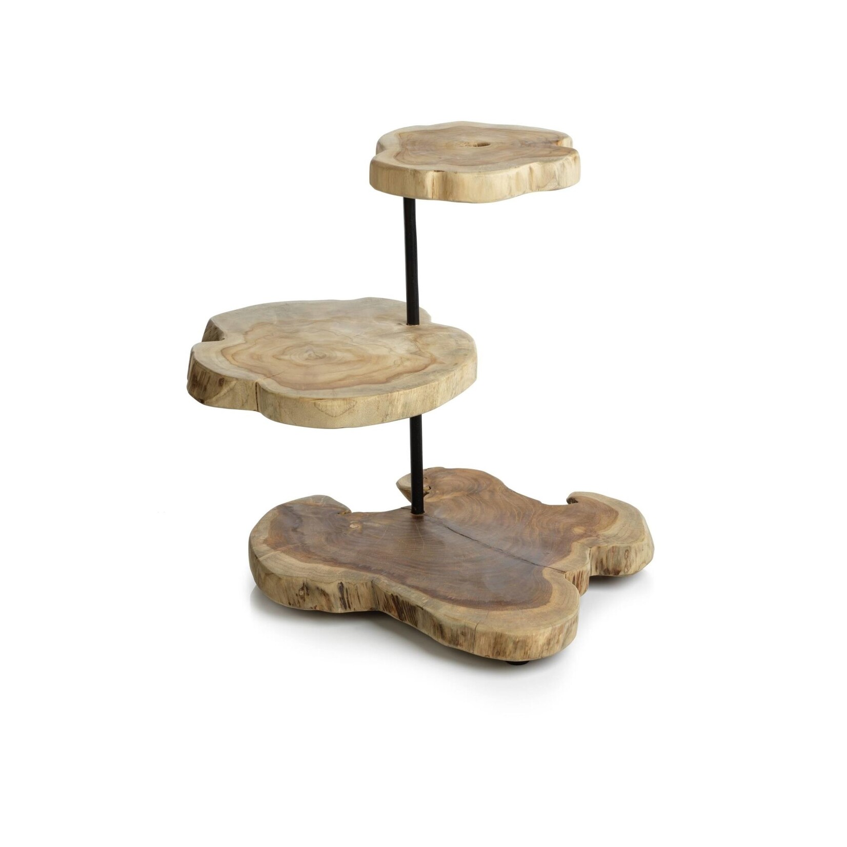 Bali Teak Root 3-Tier Serving Tray