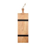 Mudpie Black Two Stripes Long Serving Board