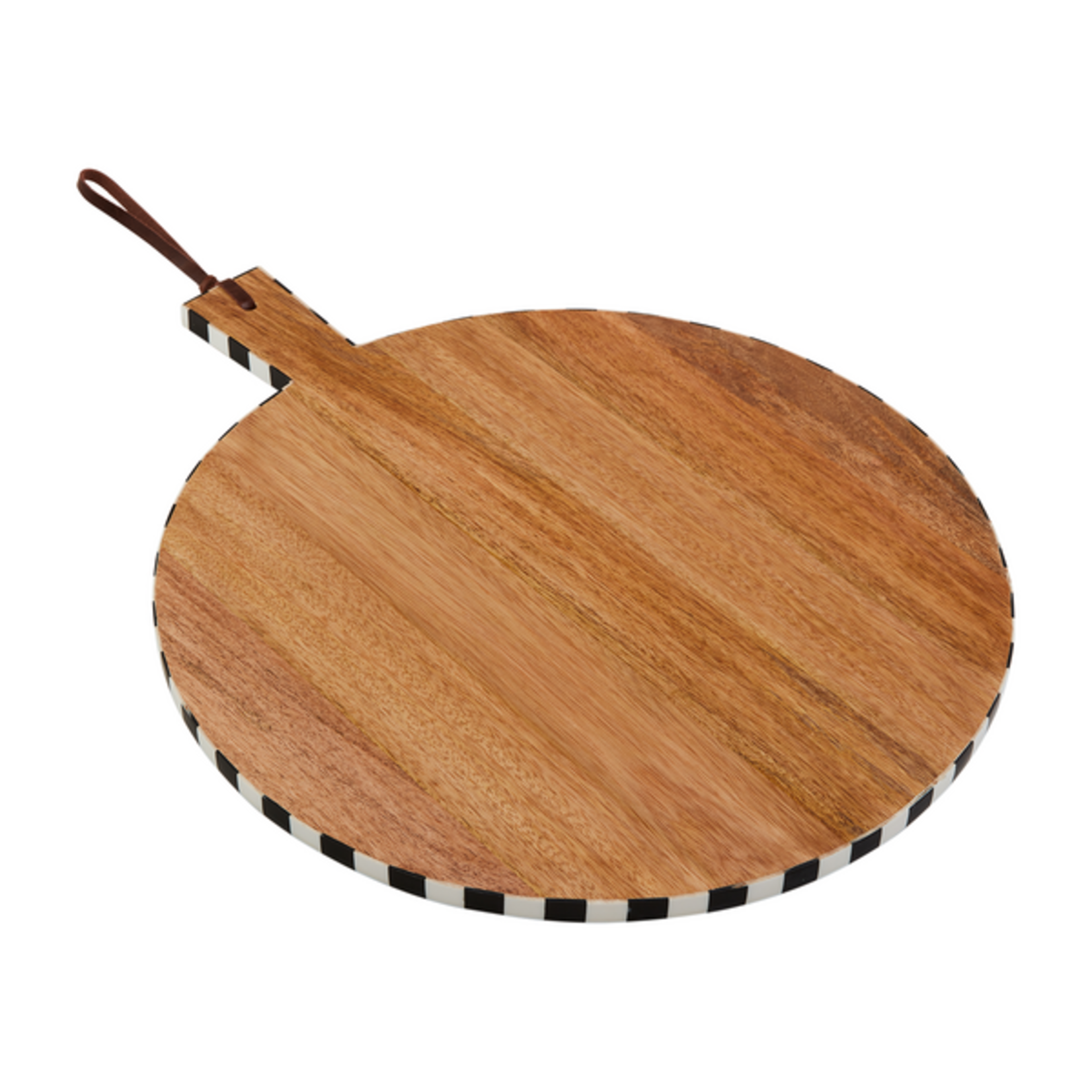 Mudpie Round Bistro Checked Edge Board