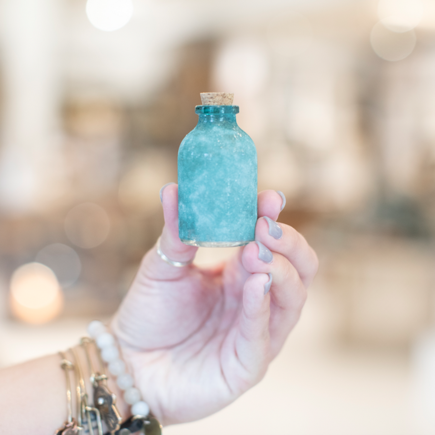SugarBoo Frosted Green Mini Bottle with Cork