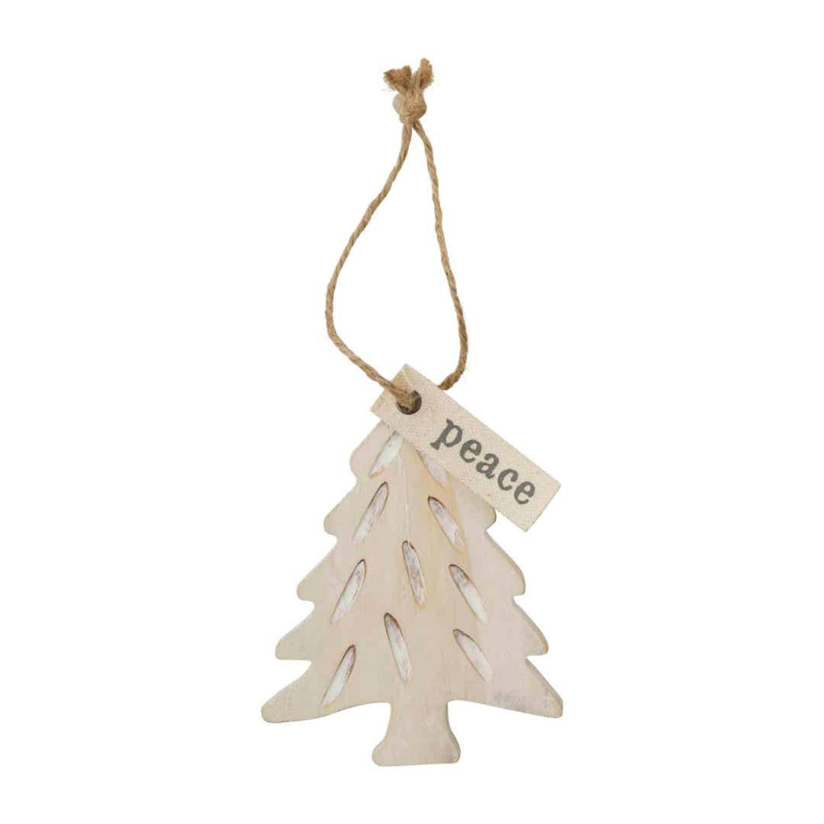 Mudpie Wood Tree Ornament, large