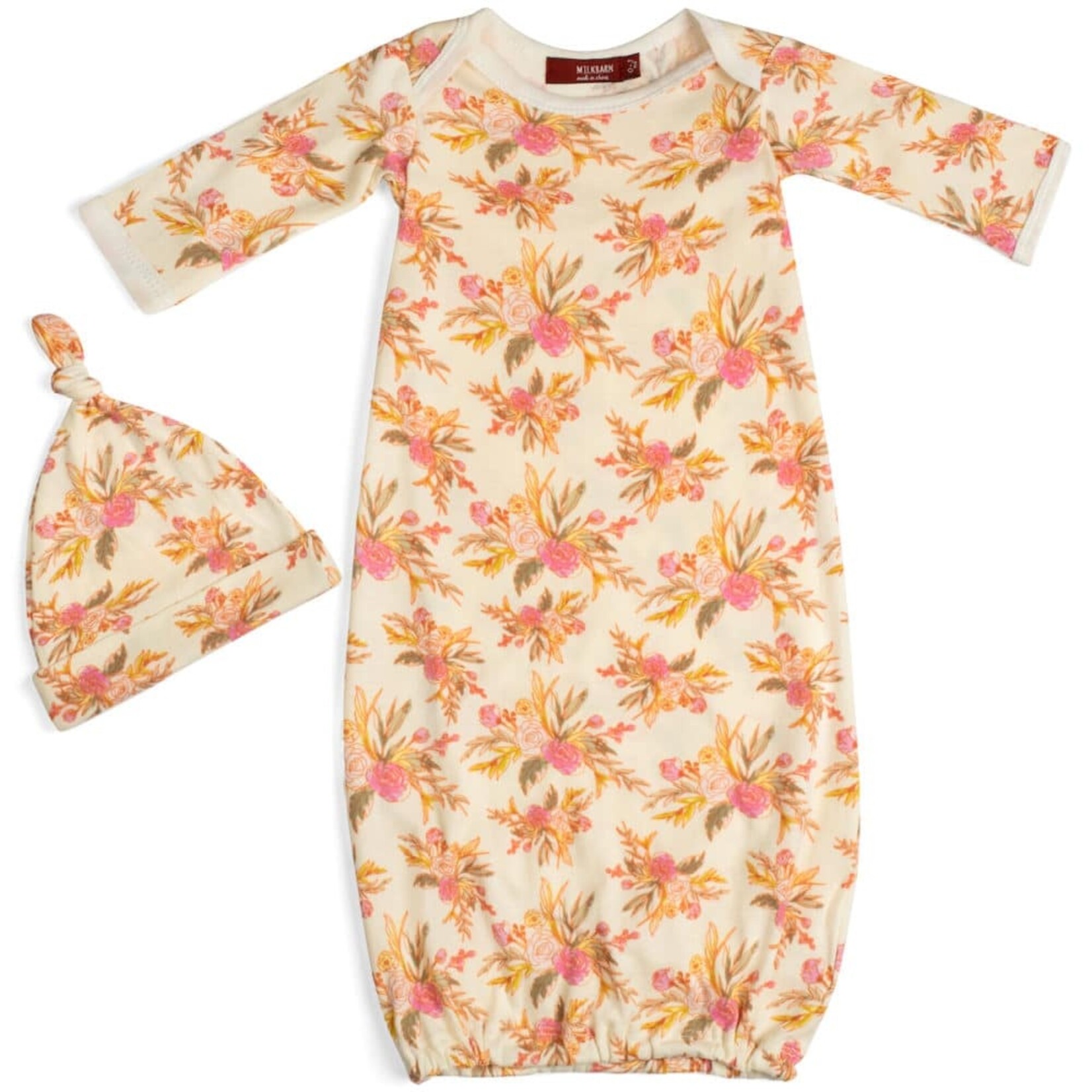 Organic Newborn Gown & Hat