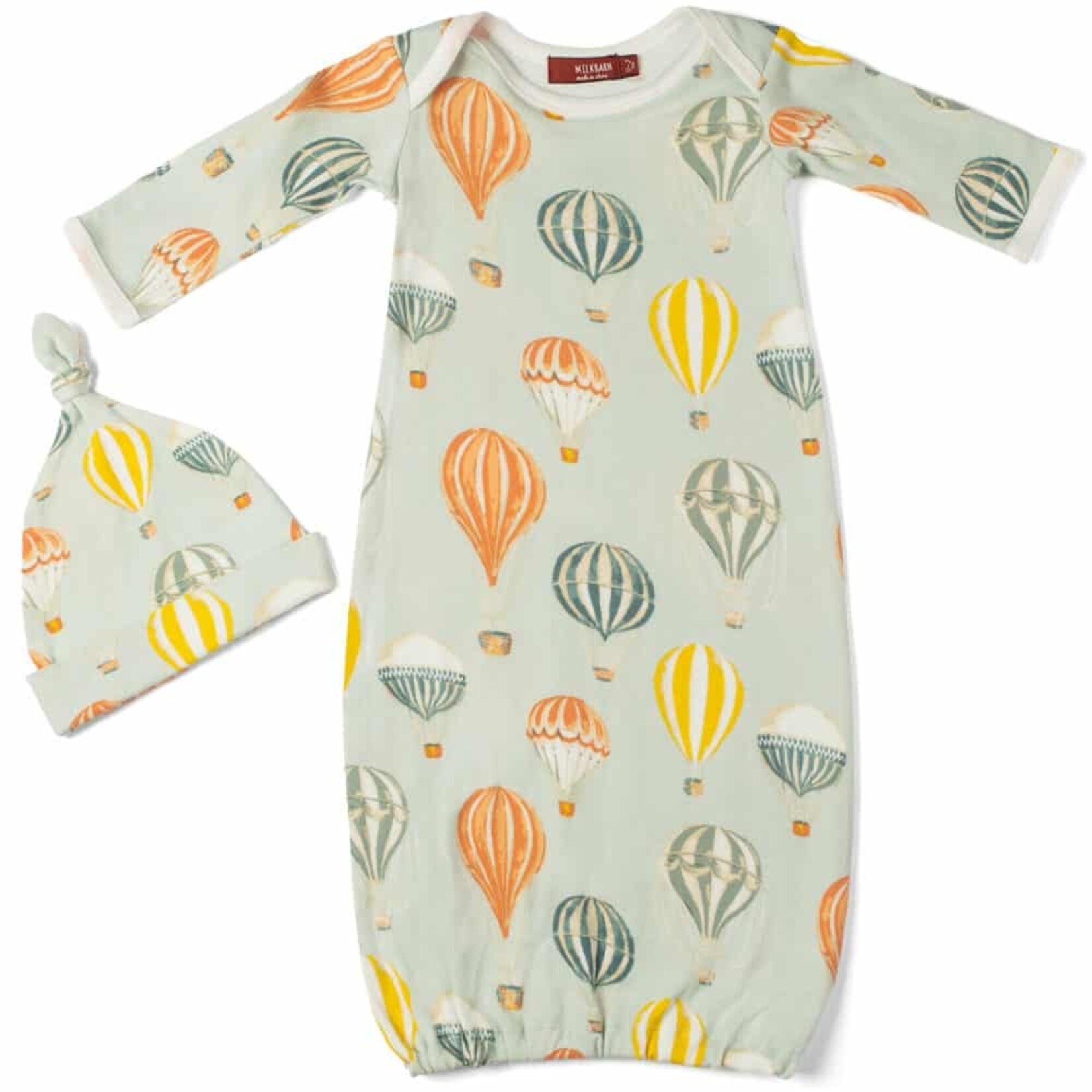 Organic Newborn Gown & Hat